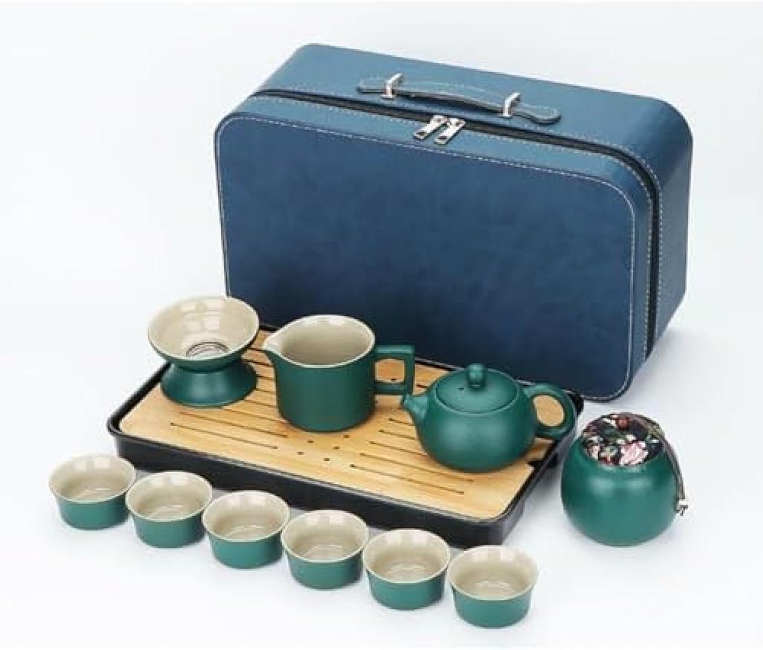 茶器セット 中国茶器セット 創作茶器 茶具ティーポットティーポット 耐熱 陶器海外旅行 便利グッズ 携帯急須茶器通勤 A 旅行 登山 プレゼント 茶道 自宅用 オフィス お出かけ用 居間用 カラー7