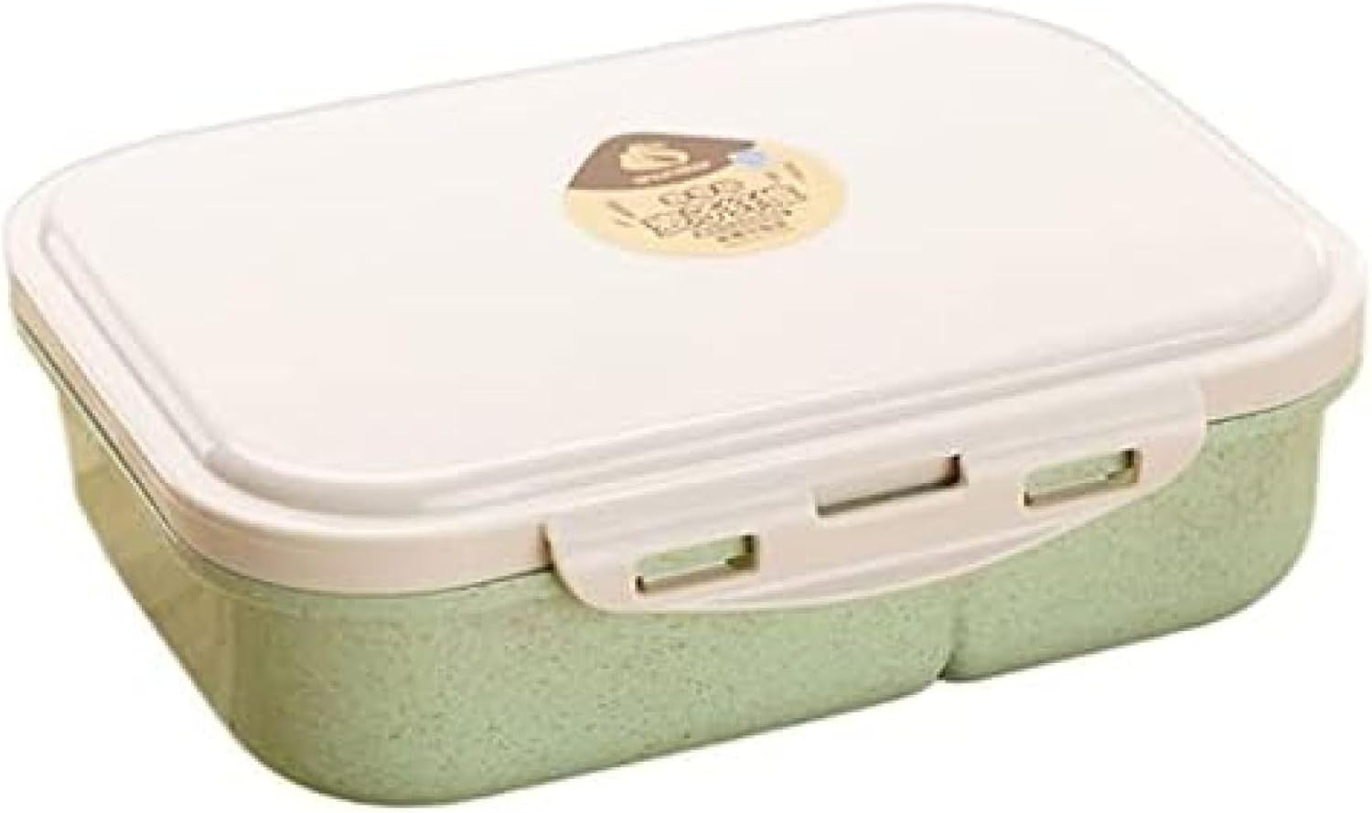 お弁当箱 ランチボックス 食器 3点セット 弁当箱 3仕切り プラスチック 弁当ケース 1200ml 抗菌 漏れ防止 弁当ボックス 学校 会社 （グリーン） アウトドア