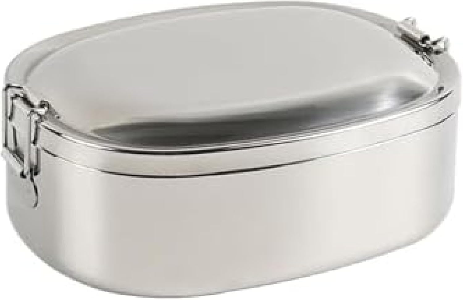お弁当箱ステンレスランチボックス弁当箱16.5*12.5*5.5糎フレッシュランチボックスオーバル1段蓋付き添い人立ちはだかる2点付き添い人鏡面錆びない840mlユニ一発やるうしろ帯しろがね色 小学生16.5*12.5