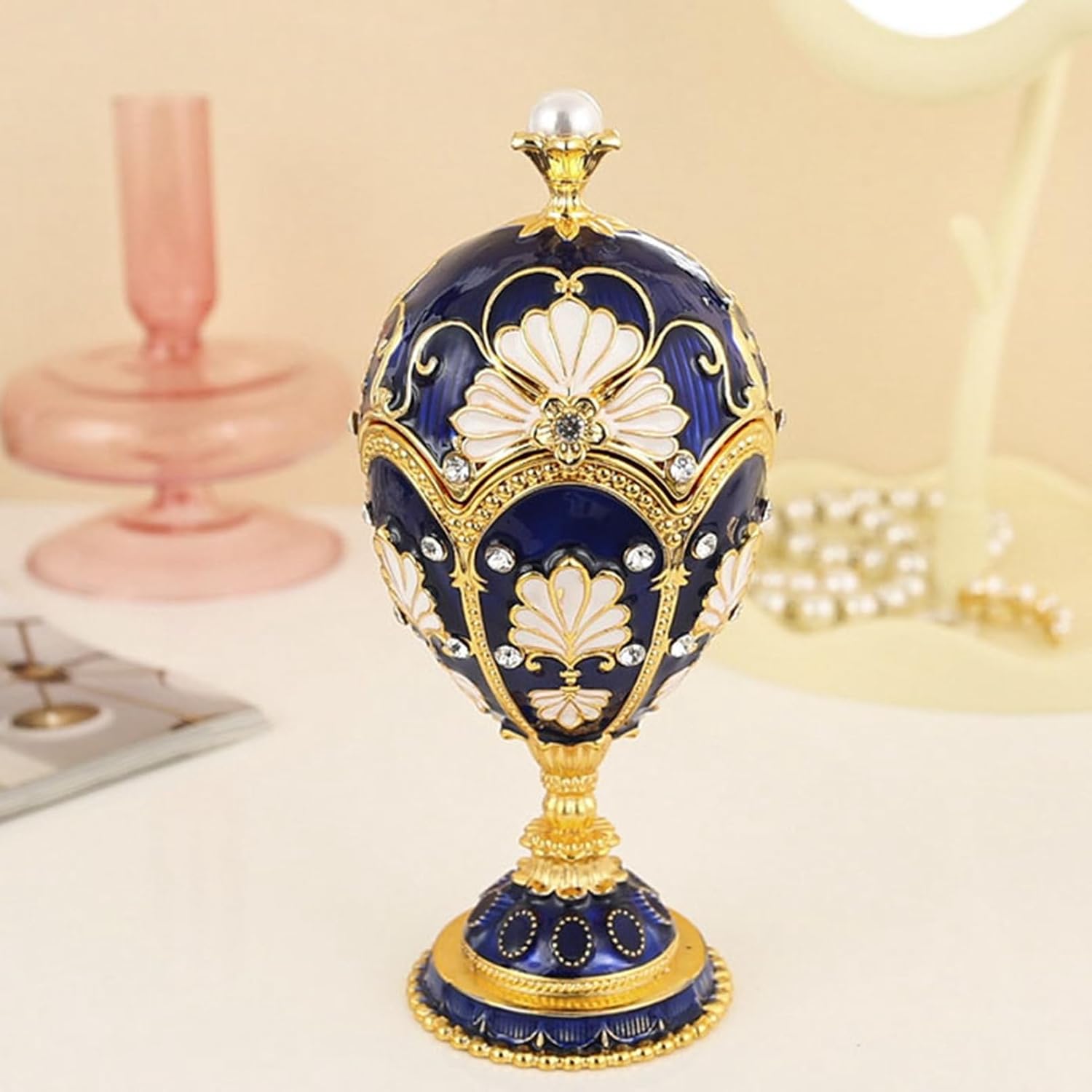 ジュエリーボックス アクセサリーケース 大型 宝石箱 14.5*6.4*6.4cm 指輪 リング ペンダント 大容量 頑丈 エレガント 女の子 引き出し付き 防塵 卓上整理 ディスプレイ用｜Funny Life 店
