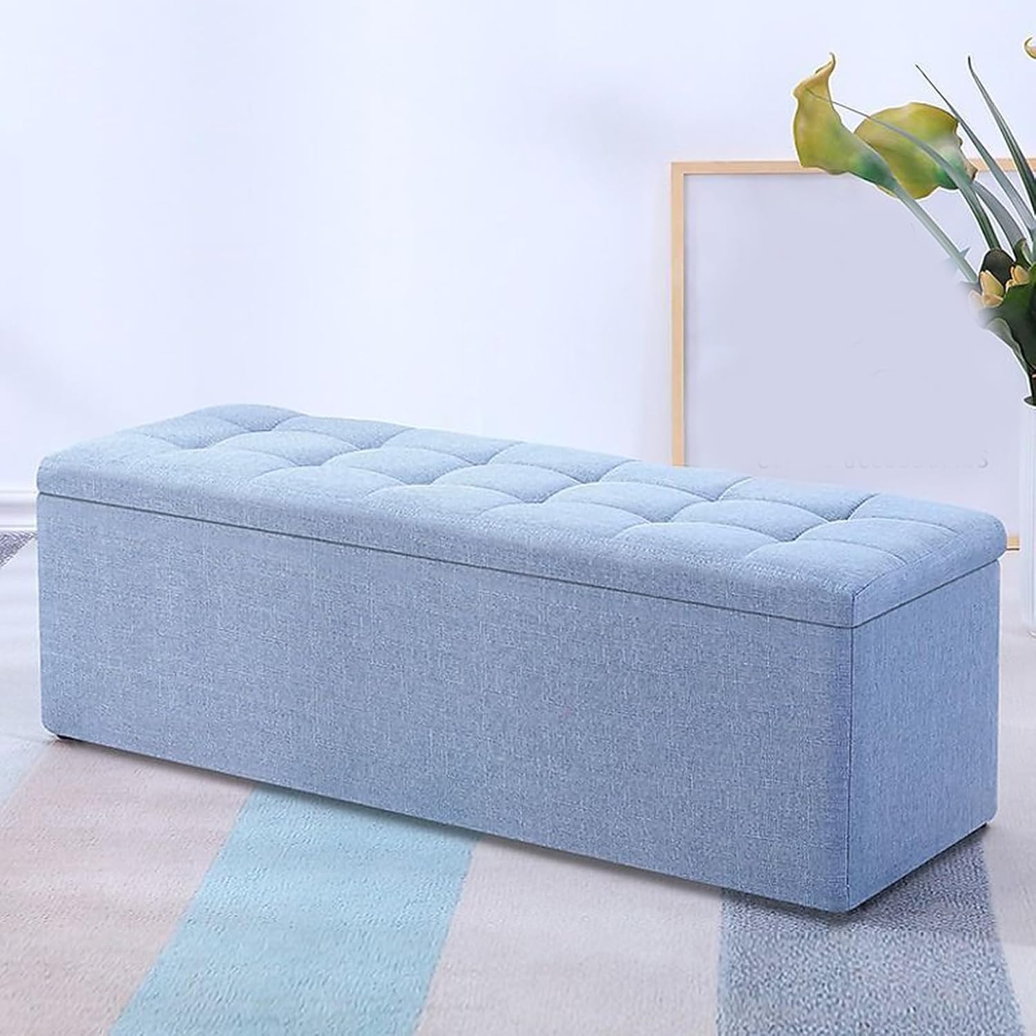 収納ボックス 収納スツール 90*30*35 長方形 収納ベンチ おもちゃ箱 チェア 玄関椅子 ボックス タイプ18 足置き オットマン スツール ふた付き イス 腰掛け 大容量 衣類 布団 収納ケー
