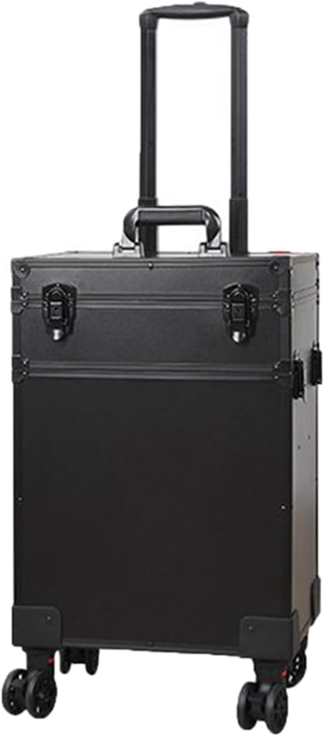 御勤め用 メイクボックス席 大静電容量 コスメボックス キャスター付き添い人 大型 LED点火装置 納めるボックス席 持ちはこび 分け取り メイク 髪の毛メイク 当て嵌める助けになる メイクアップローリングケース 出張 旅する用 差し上げ物