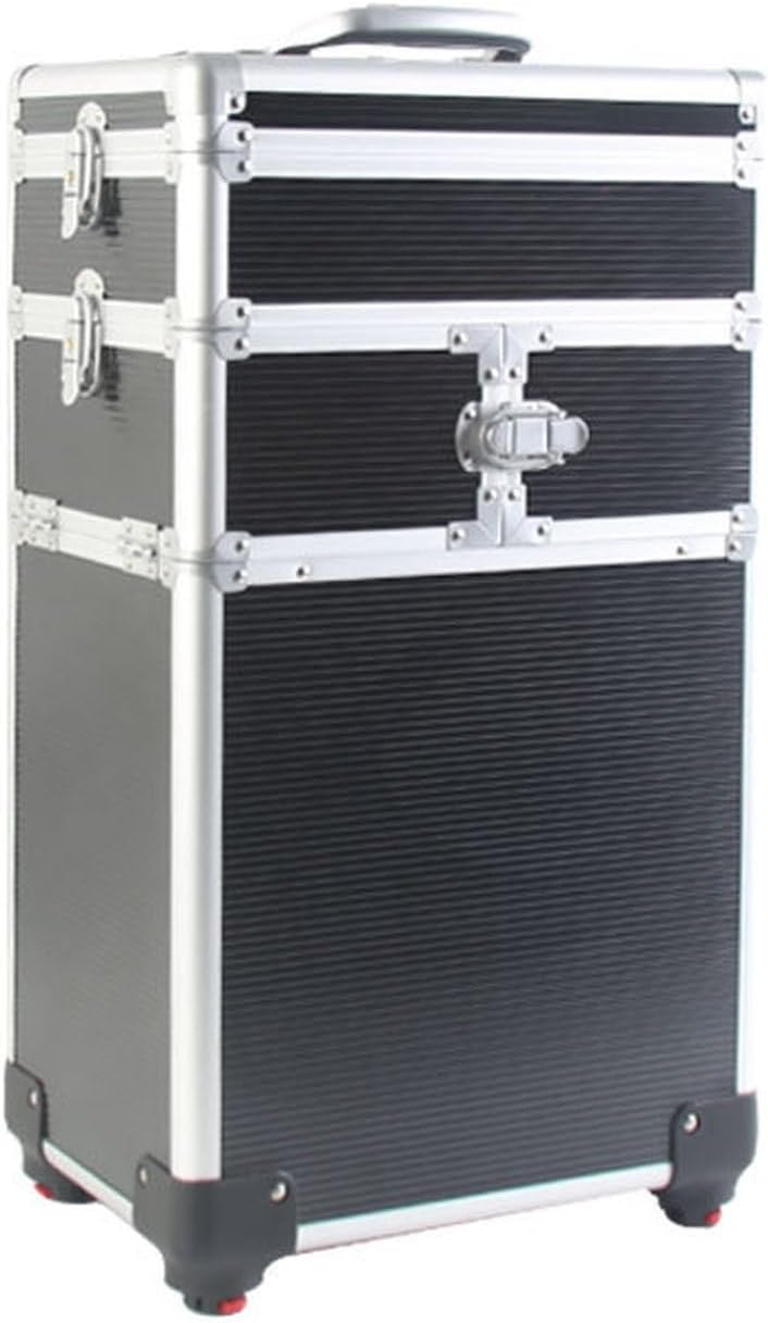 キャリーバッグ 大容量 業務用化粧ケース キャスター付き 2層 取外しトレー 大型 キャリー プロ仕様 仕切り付き ツール箱 メイク ヘアメイク 整理整頓 コスメティックケース 出張 旅行用 プレゼン