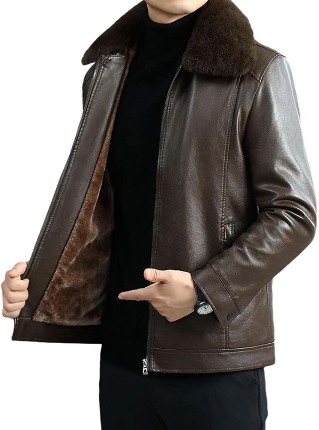 楽天市場】革ジャン ボア ファー レザージャケット ライダース