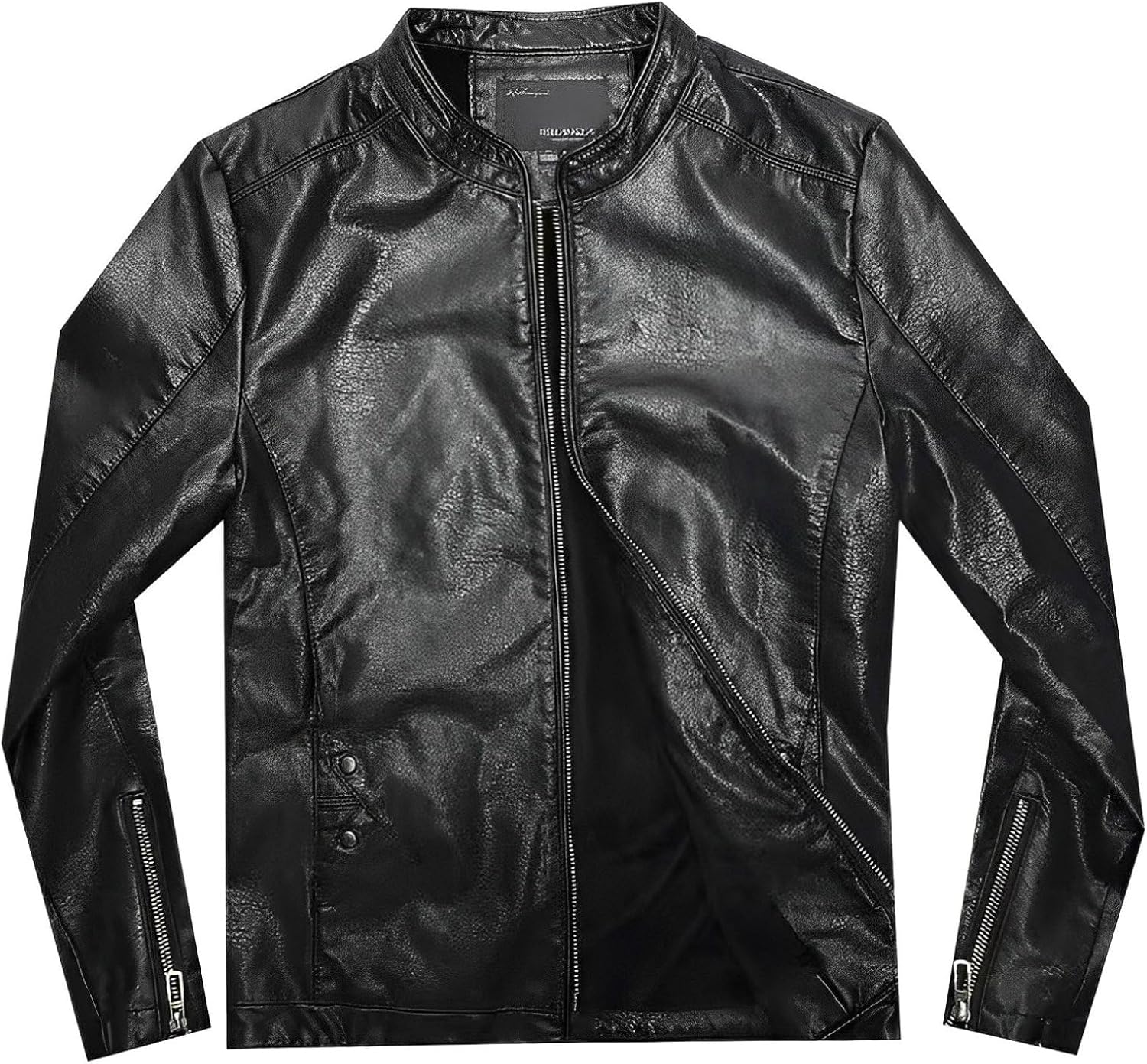 立ちネックレザージャケット メンズ 5xl 自動自転車上衣 pu 上衣 上衣 革ジャン ジップアップ 長袖 裹起毛 冬服 秋冬 防寒保温 撥水 商行為 遊撃手丈 細身 韓国風 シングル