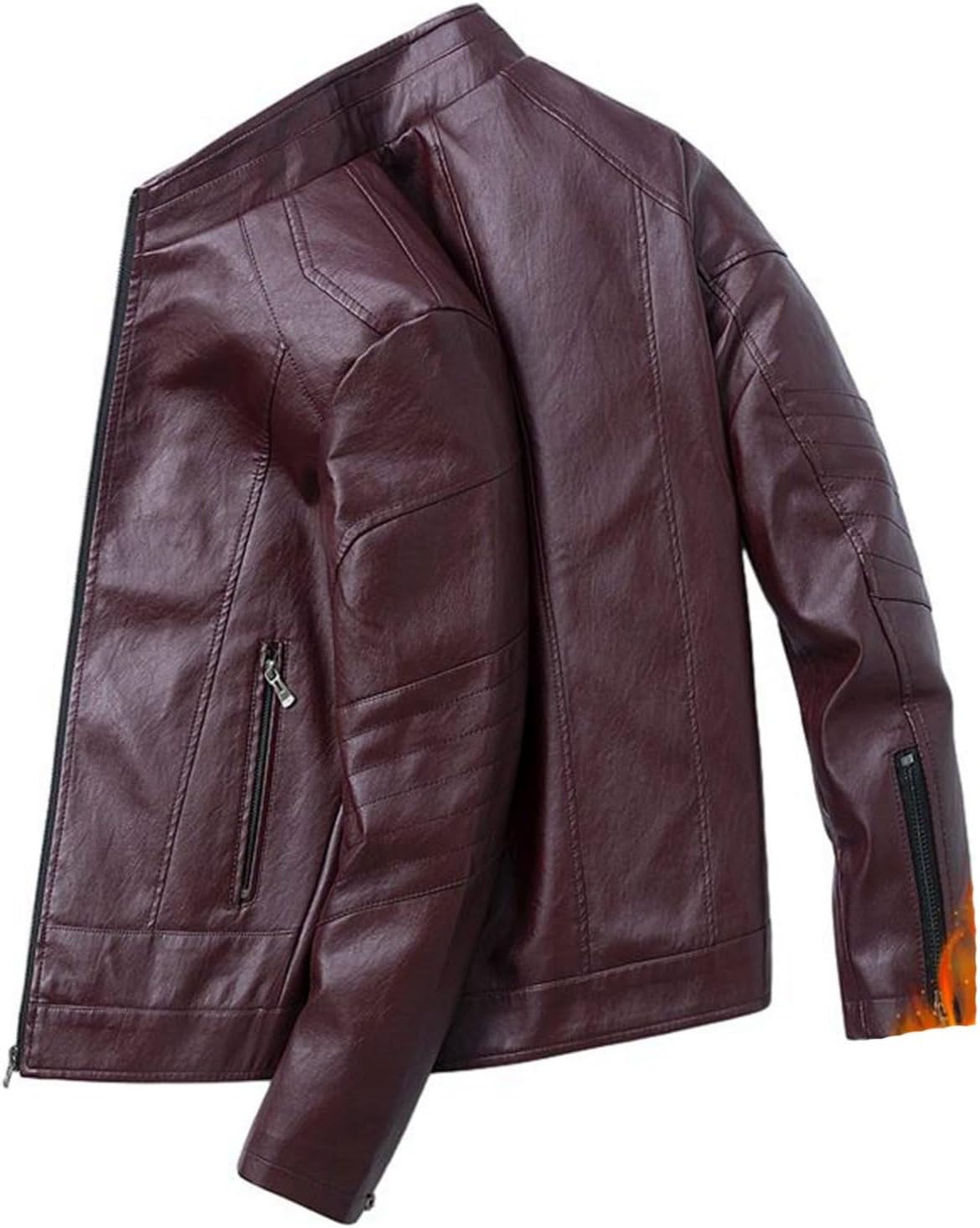 ライダースジャケット 4xl 大きいサイズ メンズ ボア付き 袖ジッパー イエロー 厚手&薄手 PUレザージャケット フライトジャケット 合皮ジャン フェイクレザージャンパー 春秋冬服 立襟 防寒着