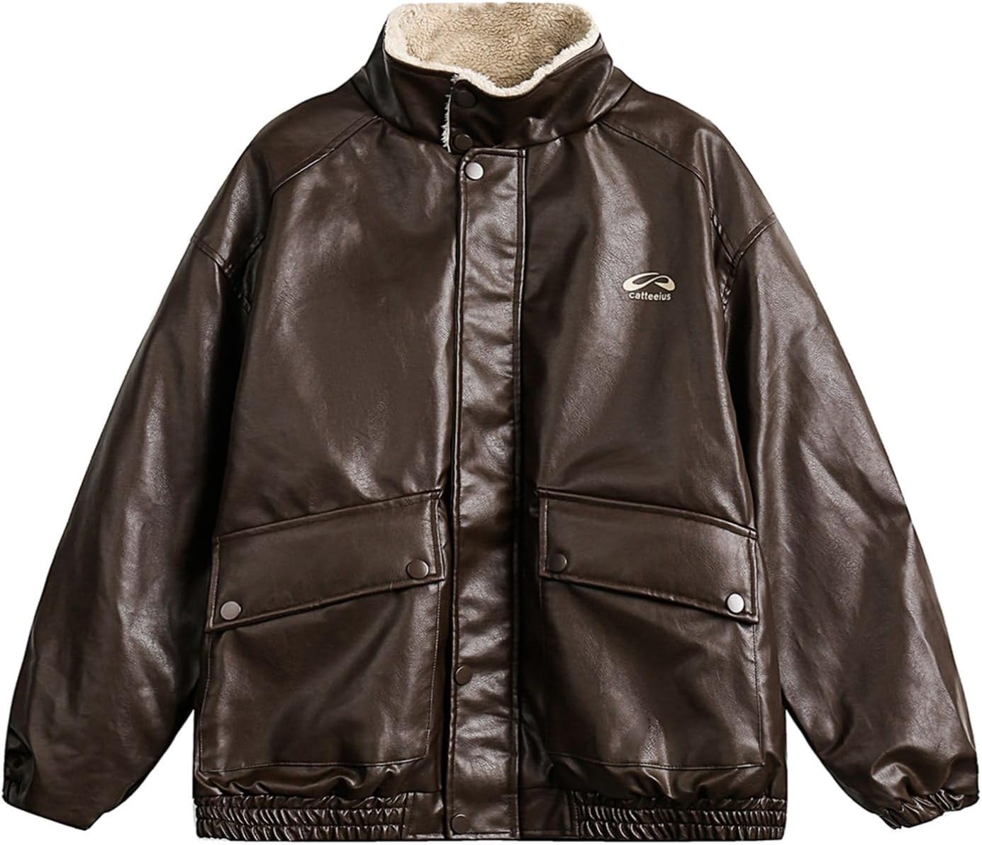 なめし革上衣 メンズ PUなめし革 ライダースジャケット 革ジャン 裹ボア原料品 フェイクレザージャンパー PUアウター あったか 世話好き ラペル 冷やりとした レトロ オシャレ 秋冬服 ビックシルエット 上