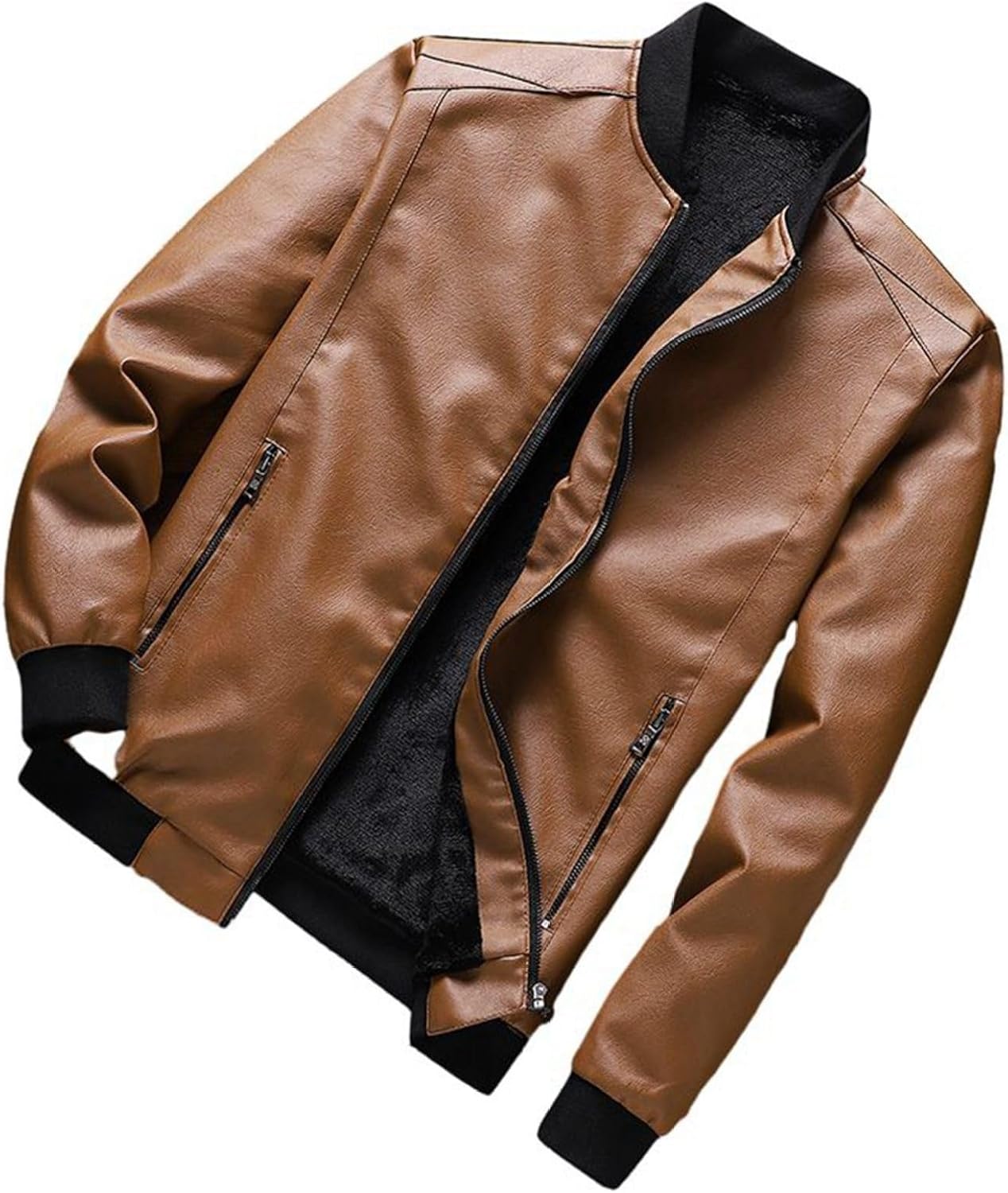 スタジャン なめし革上衣 5xl メンズ 合皮ジャン フェイクレザージャンパー 大層らしい大きさ PUアウター 上衣 ジップポケット 裏ボア 秋冬 防寒防風 耐久性 思わしい 厚地の外套 表どおり ベースボール