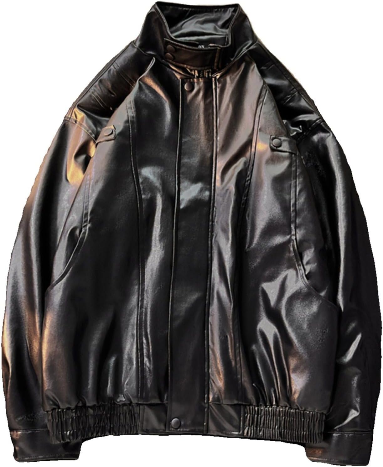 ライダースジャケット 立襟 メンズ ジッパー ボア付き添い人 PUなめし革上衣 合皮ジャン PU 上衣 秋 冬服 防風 雨合羽 コンフォート 朦朦たる ゆったり 表どおり 男女兼用 普段着 ライダース