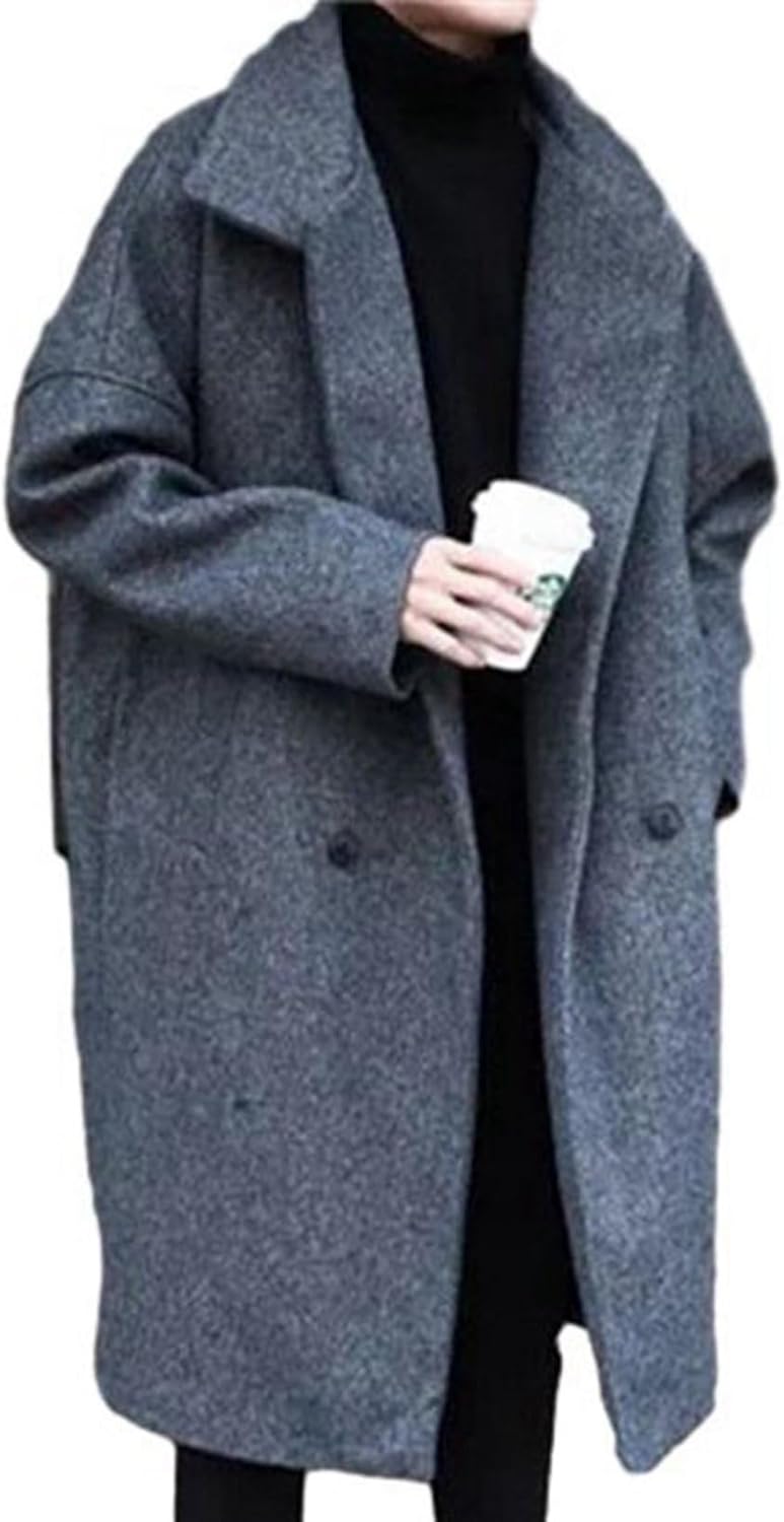 ラシャコート メンズ ウール チェスターコート オーバーコート ロング丈 スプリング 秋服 防寒防風 あったかい 紳士服 ベーシック 厚手 コンフォート アウトドア コーディネート 大きいサイズ|Funny Life 店