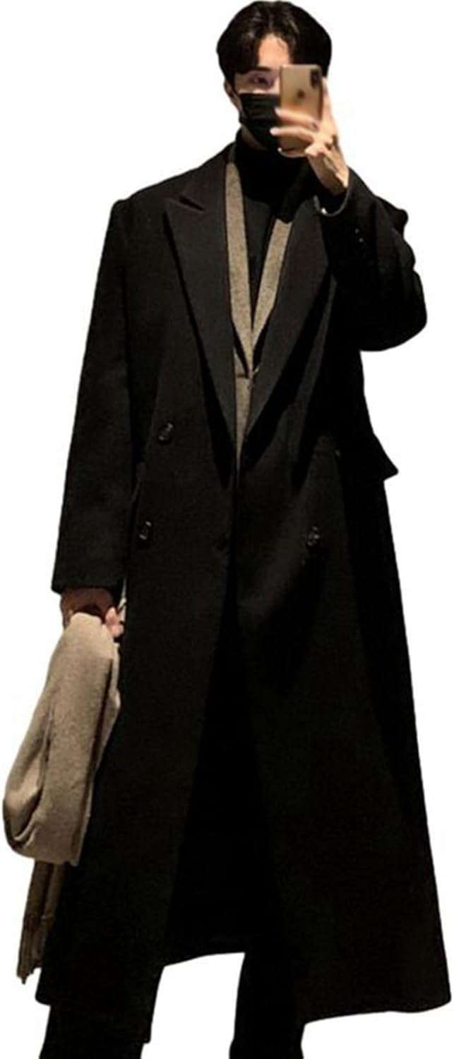 ラシャコート メンズ チェスターコート 春服 秋冬服 防寒 オーバーコート ロングアウター 防風 あったか 紳士服 テーラード ボタン留め 厚手 お出掛け オフィス 韓国風 ベーシック