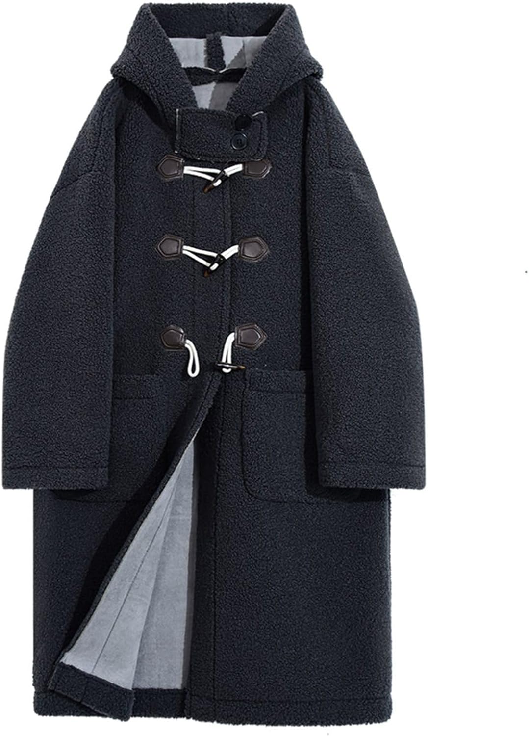 ダッフルコート ラシャコート レディース ボア付き もこもこ オーバーコート ロング丈 春服 秋冬服 防寒保温 女性らしい 着痩せ 暖かい シンプル 無地 ボタン留め 厚手 快適 お出掛け|Funny Life 店