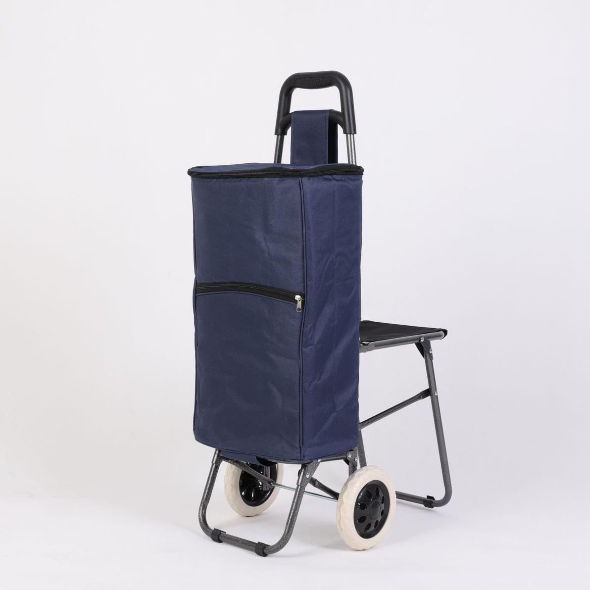 ショッピングカート 小型台車 折りたたみ 買い物カート 2輪 老人用 高齢者 F 大容量 軽量 トロリー 運搬 防水 運び 折り畳み タイプ03 椅子付き キャスター付き 頑丈 コンパクト キャリーカ|Funny Life 店
