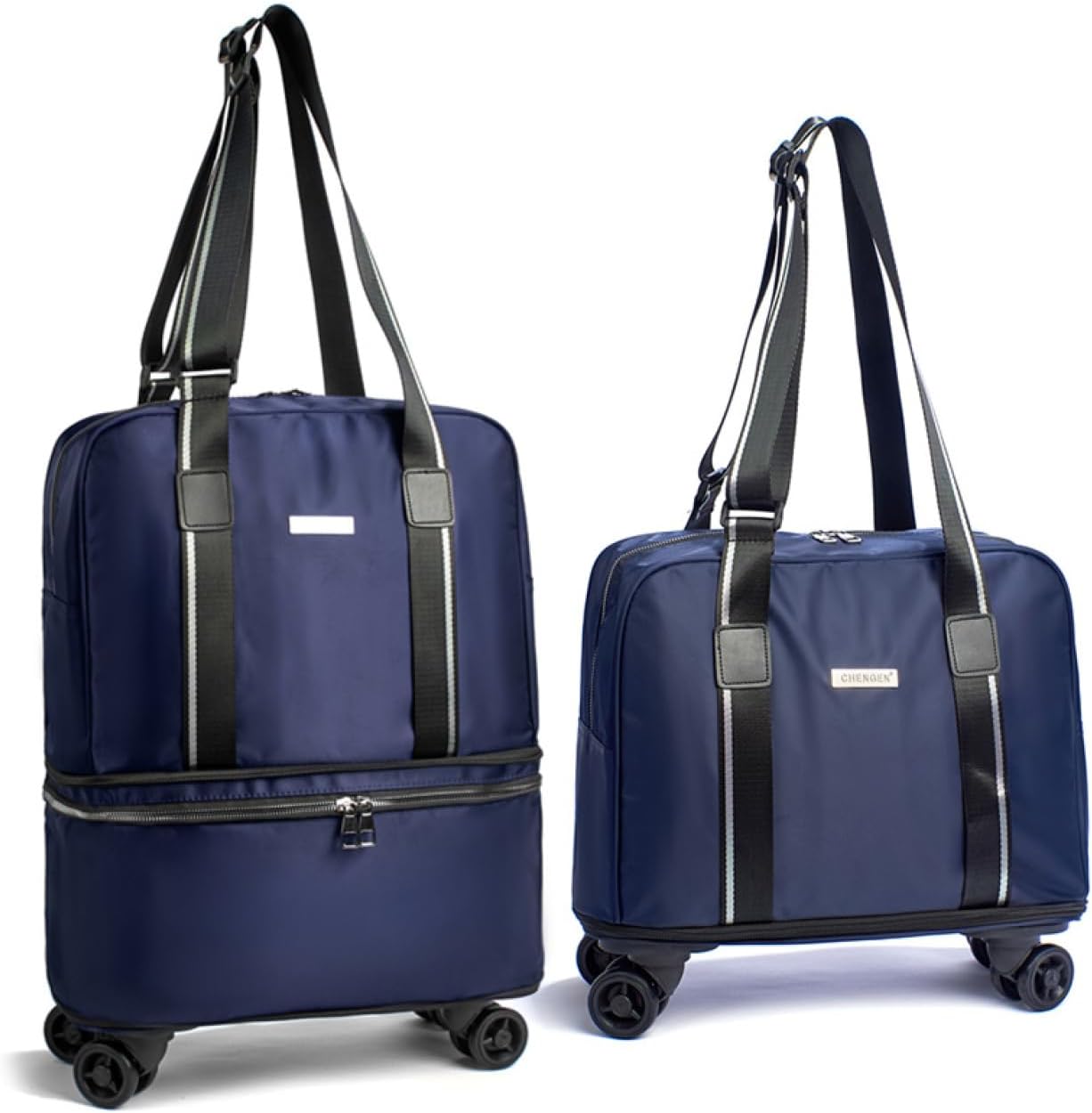 2way トートバッグ カラー3 拡張 ソフトキャリーケース キャリーバッグ 折りたたみ 機内持ち込み キャリーバッグ お買い物カート おしゃれ キャスター付き 折りたたみ 展開可 軽量 スーツケース