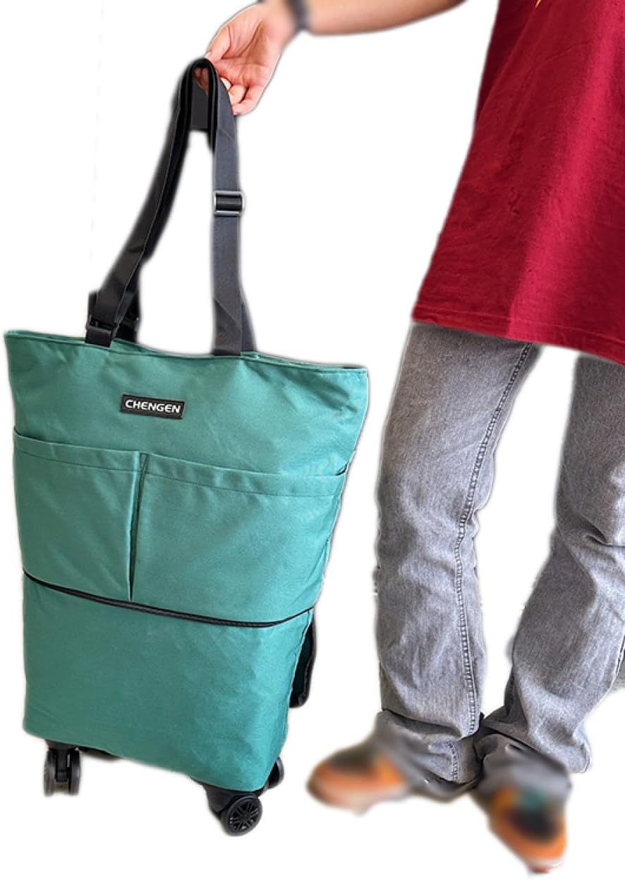 展開可 大容量 トートバッグ キャリー付きバッグ 2way 収納便利 撥水加工 カラー5 ショッピングバッグ 広げ F 軽量 折りたたみ 1泊 省スペース お買い物カート スーツケース 機内持ち込み