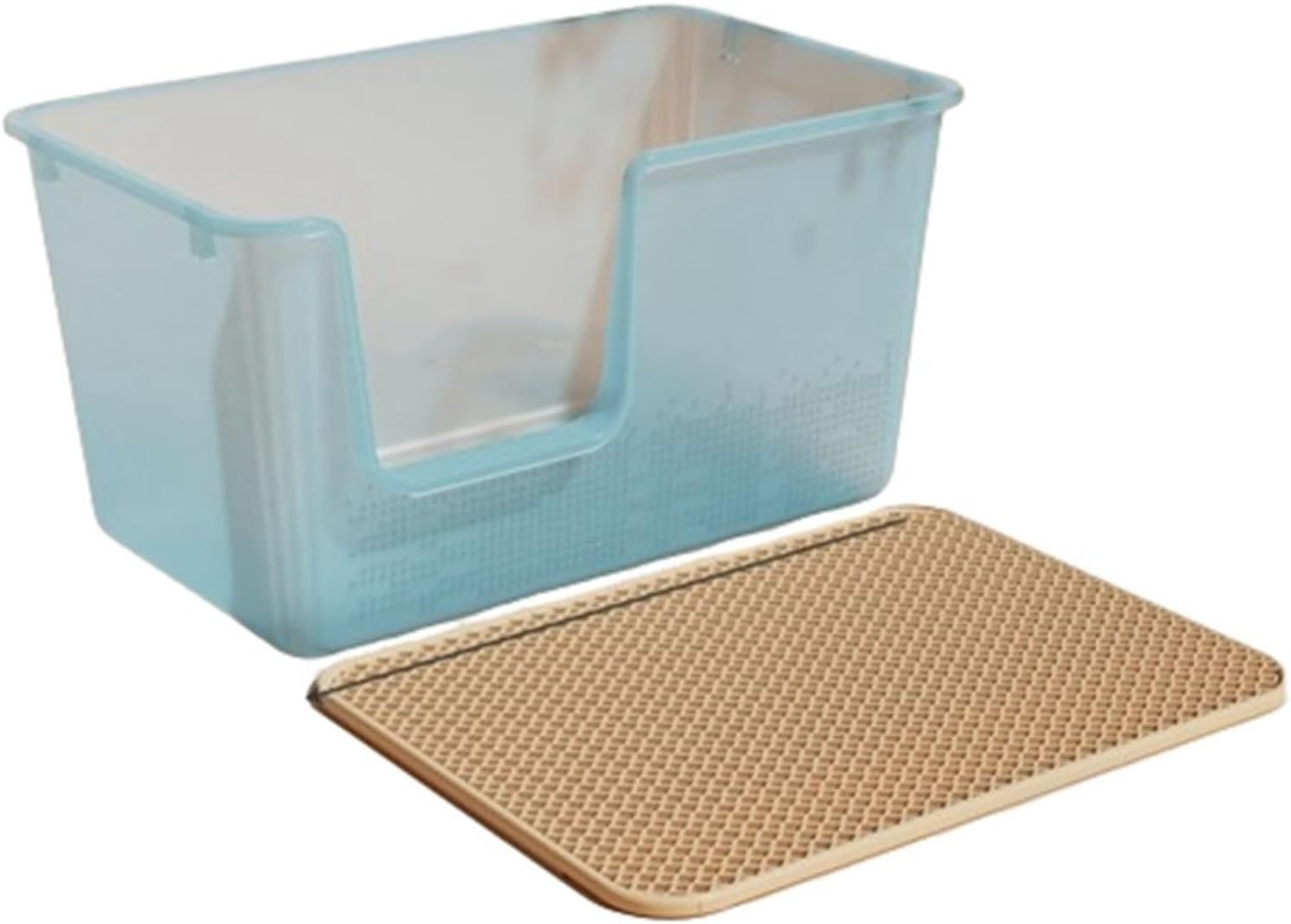 猫室内用便器 大型 猫用 室内用便器本体 広広とした大いさ 多頭飼い 深型 猫の室内用便器 超大型猫用室内用便器 飛び散り押しとどめる 雨合羽 洗える 一般受け 好いたらしい シャヴェル 入り口・入口低め 壁高 砂飛び散り押しとどめる 猫機材 本体+引っ敷き トレー・トイレ容器-ペット・ペットグッズ