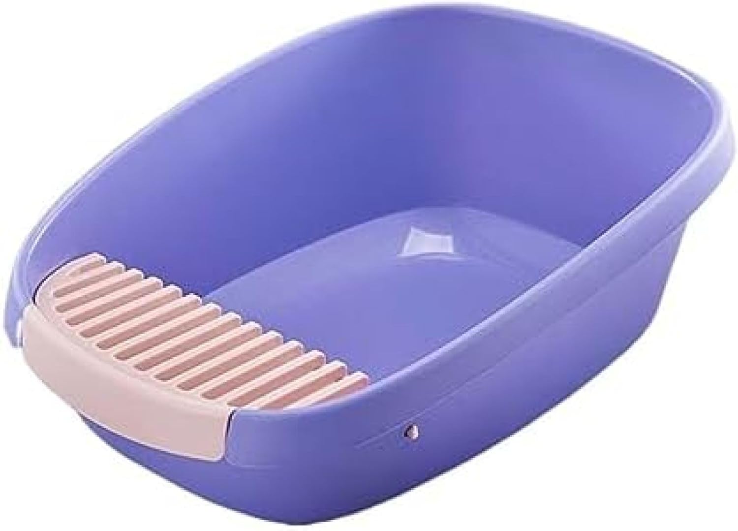 半密閉型 猫 トイレ 57*41*20cm 超大型猫用トイレ オープンタイプ 大きい猫 多猫 猫用トイレ本体 簡単掃除 清潔 ねこ トイレ 大きい 飛散防止 一体成形 ブルー