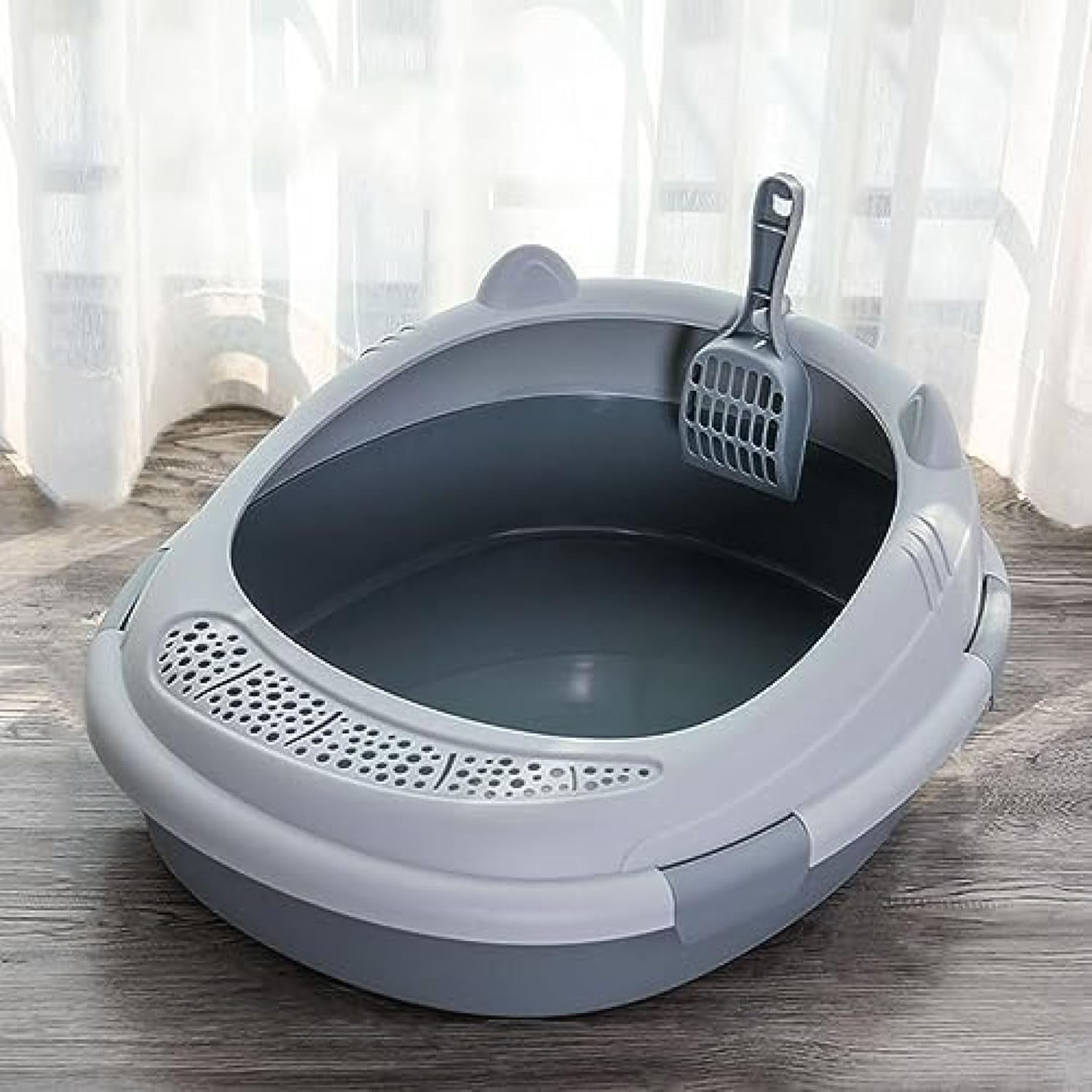 猫用トイレ本体 大きい 猫トイレ スコップ付き 大きめ 引き出し式 防止 耐久性 砂の飛び散り防止 子猫 小柄な猫用 漏れ防止 臭わない 清潔トイレ 大きい 全年齢猫用 11,302円