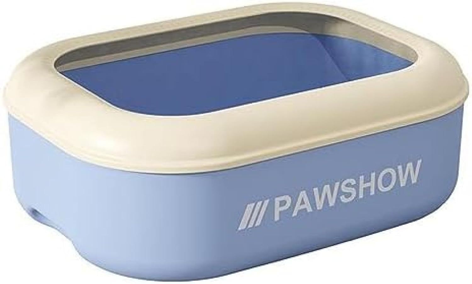 猫トイレボックス 猫用トイレ本体 53*40*19.5cm 半密閉型 オープンタイプ ハーフカバー スコップ付き 大きい猫 大きいトイレ 飛び散り防止カバー付き 洗いやすい ブルー