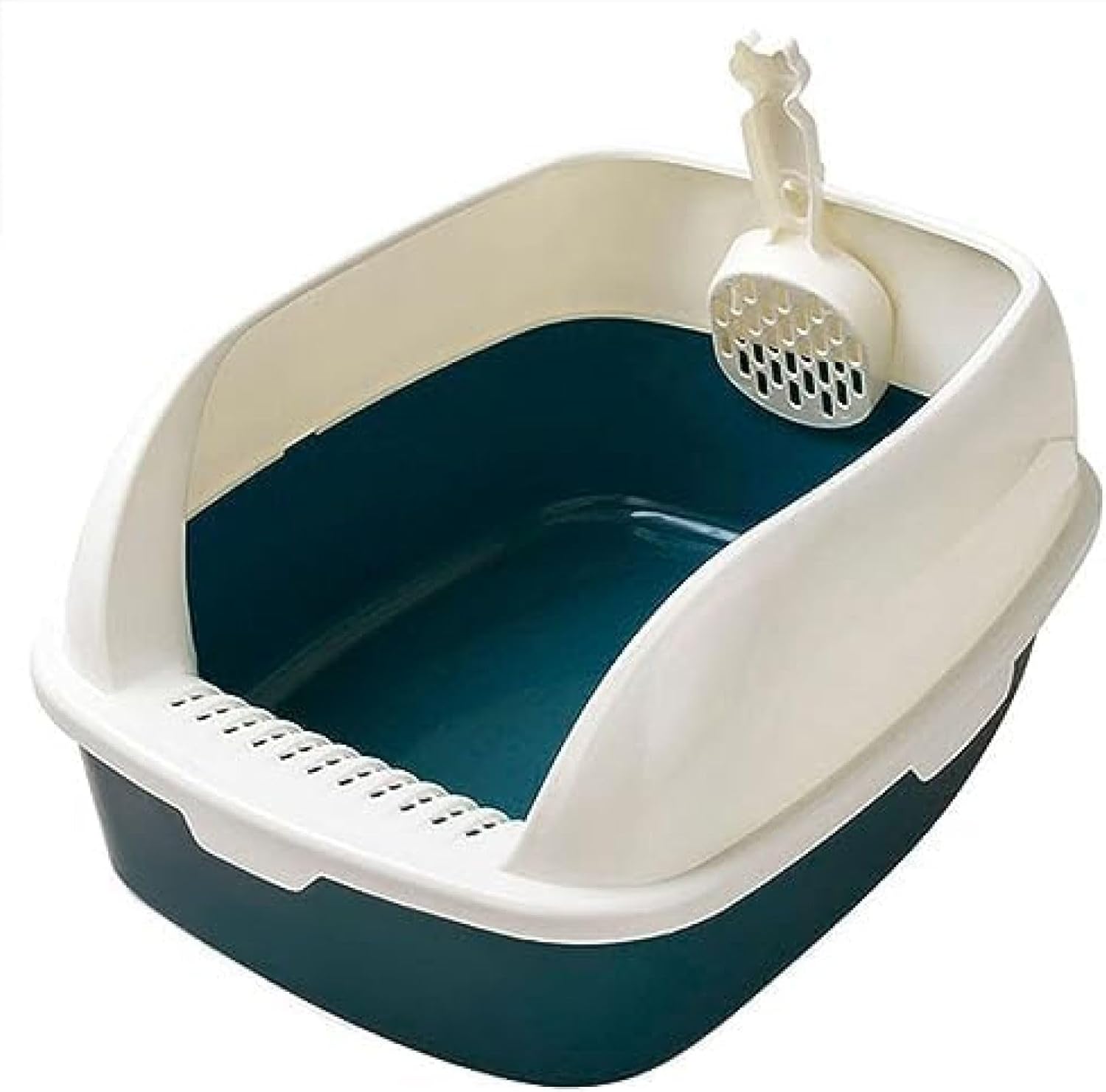 猫用トイレ 半密閉式 猫用トイレ本体 大きい スコップ付き 子猫 小柄な猫用 防止 砂の飛び散り防止 組み立て不要 耐久性 漏れ防止 臭わない 清潔トイレ 大きい 全年齢猫用