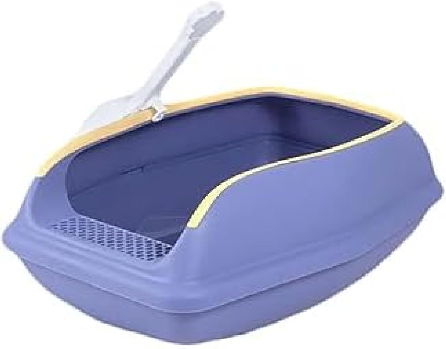 猫用室内用便器本体 猫室内用便器 大きめ 押しとどめる 丸洗い能力のある 耐久性 砂の飛び散り押しとどめる 精神的な統合不必要 子ネコ 小っちゃいな猫用 見落とし押しとどめる 臭わない 頼もしい室内用便器 惜しみ無い 全年算猫用 紫 トイレ用品-ペット・ペットグッズ-猫用品
