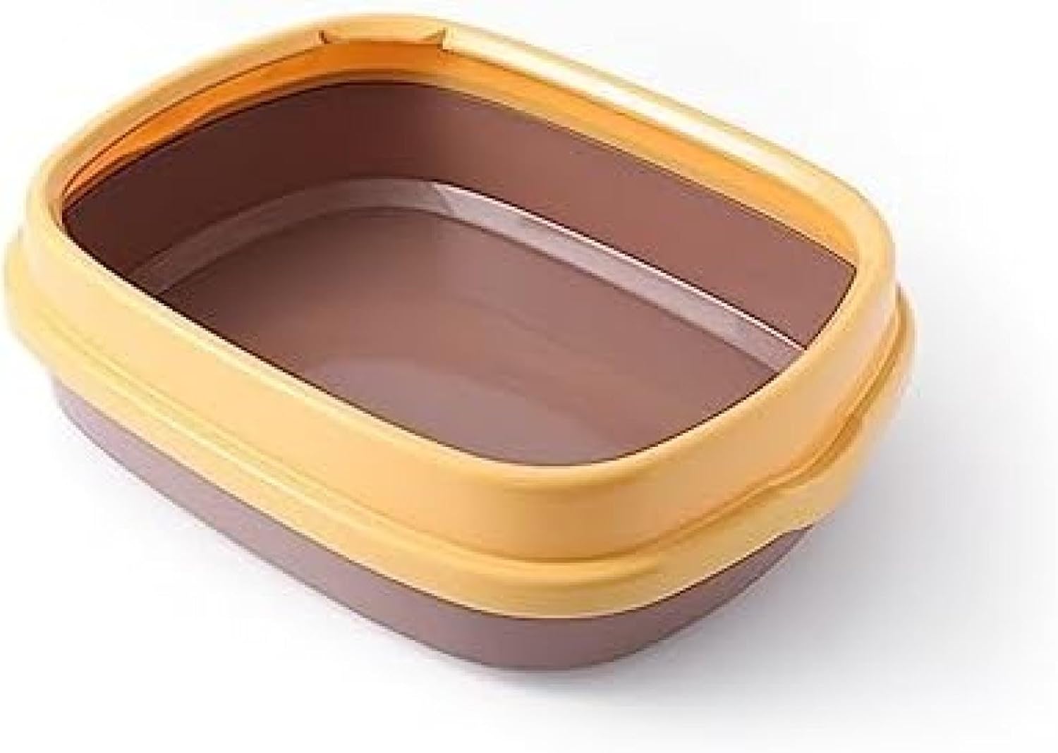 猫用トイレ本体 オープンタイプ 茶色 41&times;10&times;33cm 子猫 成猫 ネコトイレ ハーフカバー 飛び散らない 足に砂残らない 可愛い おしゃれ 清潔 抗菌 快適 掃除しやすい システムトイレ用 猫ト｜Funny Life 店