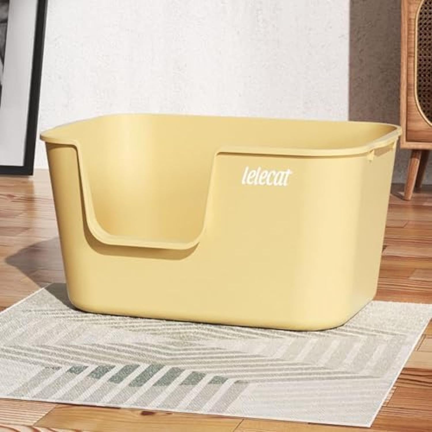 大型 猫用トイレ ネコトイレ 飛び散らない 壁高 ハーフカバー オープンタイプ 深め 大容量 猫用トイレ本体 キャットトイレ 子猫 成猫 スコップ付き 掃除簡単 出入り自由 耐久性 システムトイレ 6｜Funny Life 店