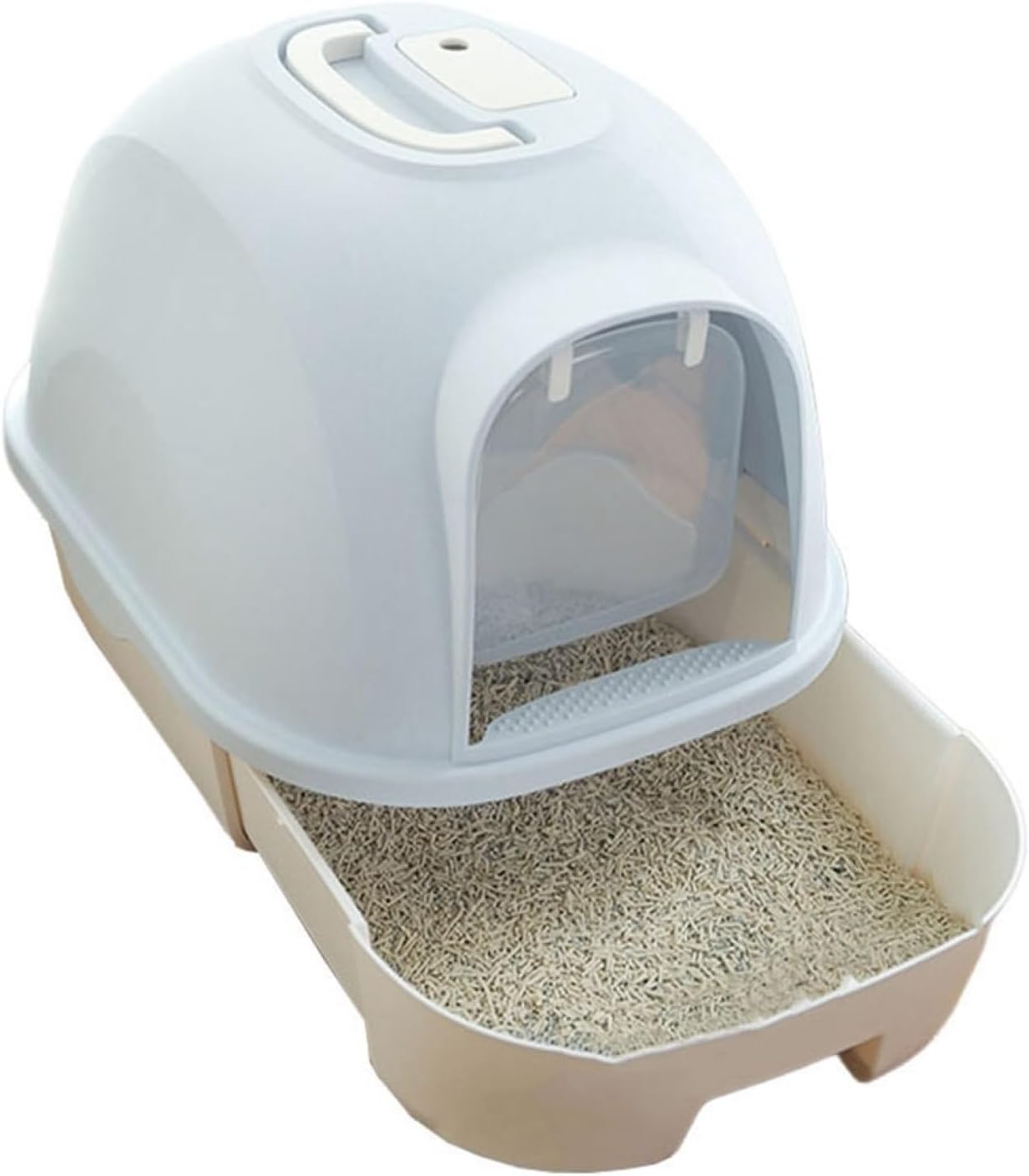 猫室内用便器 学生寄宿舎型 猫用室内用便器本体 抽き出し式 大型 キャットトイレ 全密閉式押しかぶせる 取り合わせ室内用便器用 box 飛び散り押しとどめる 丸洗い能力のある 洗い濯ぎ助けになる シャヴェル付き添い人 部屋の入り口 抗菌防臭 青色 42x55x4 トイレ用品-猫用品-ペット・ペットグッズ