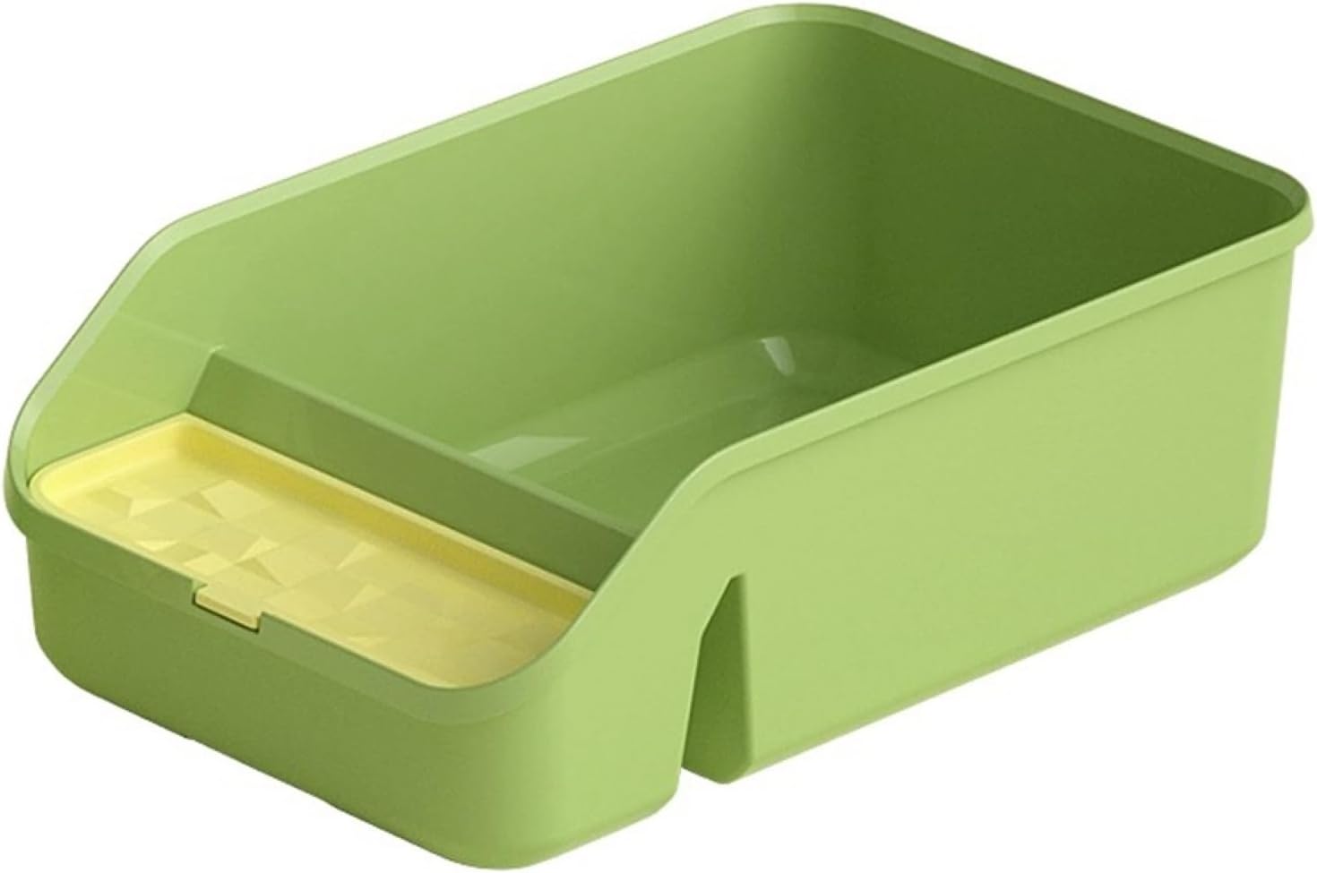 猫トイレ ワイドサイズ 大型猫 可愛い オープンタイプ 猫用トイレ本体 ケージ用猫トイレ 掃除簡単 砂飛び散り防止 砂落とし 子猫 ニャンとも清潔トイレ 抗菌防臭 お手入れ簡単 グリーン S