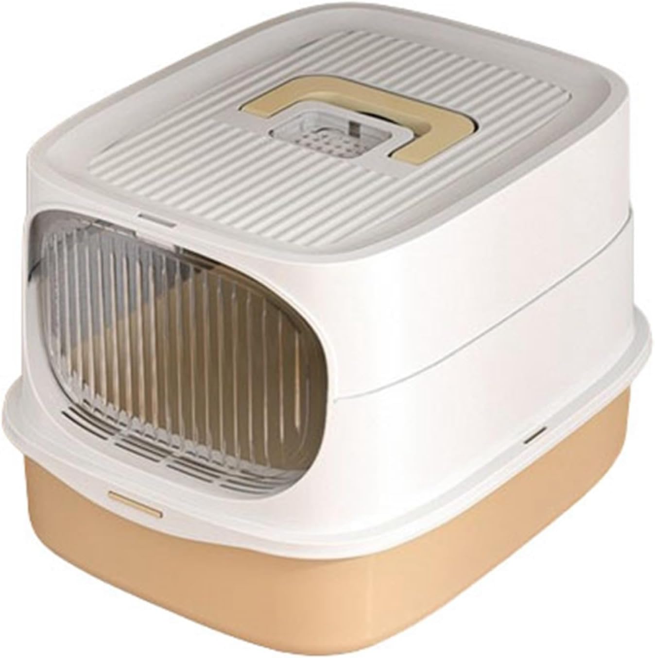 猫 トイレ ドーム型 大型 猫用トイレ本体 猫砂の飛び散り防止 お掃除楽 清潔トイレ 臭い防止 フルカバー スコップ付き おしゃれ 丸洗い可能 ネコトイレ 猫のトイレ ペット用トイレ カーキ XL-5|Funny Life 店