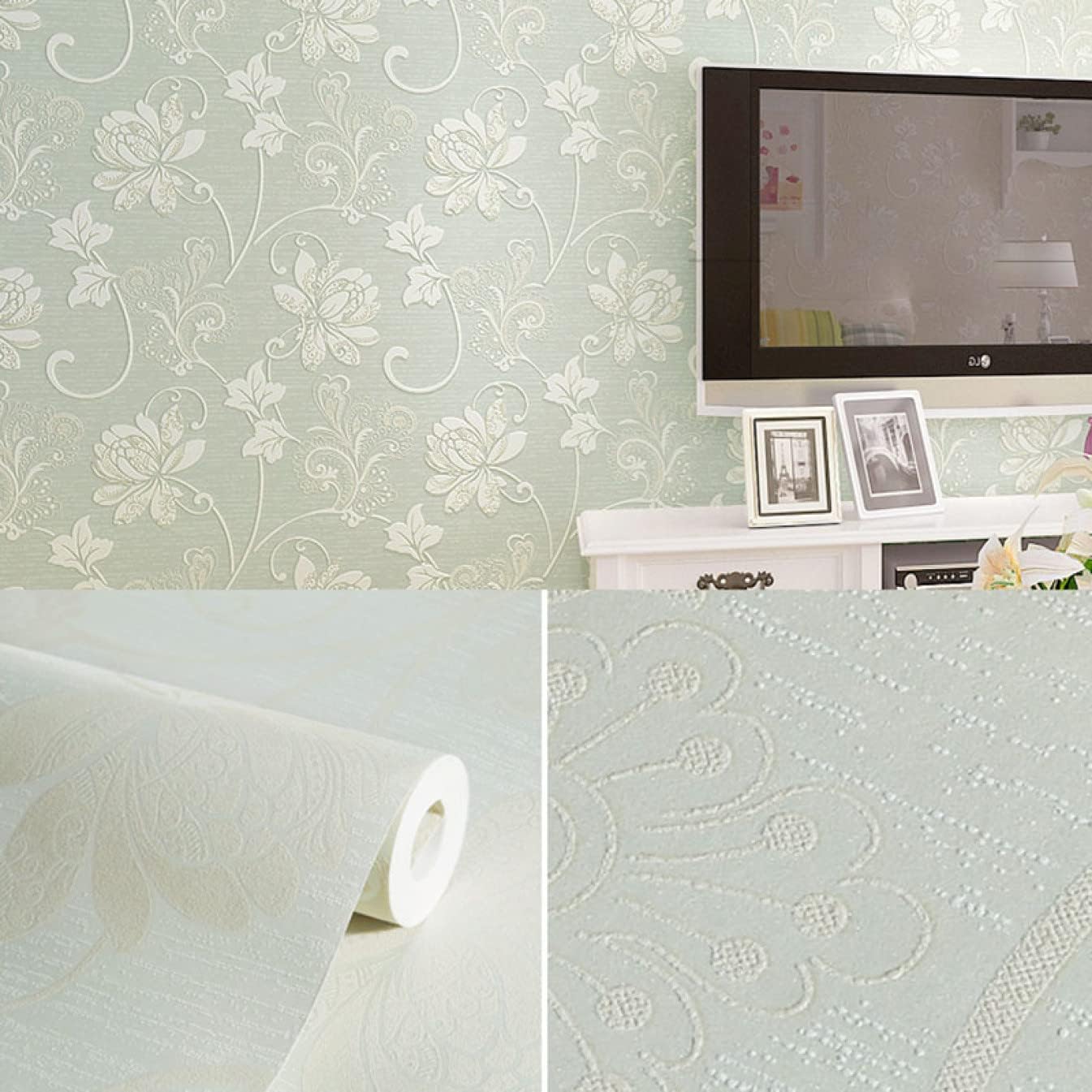 壁紙 シール おしゃれ 花柄 フラワーの壁紙シール 53cm*9.5m wall sticker 花柄 壁紙シール はがせる壁紙 リメイクシート のり付き 北欧 クロス 補修 防水 家具 テーブル カ