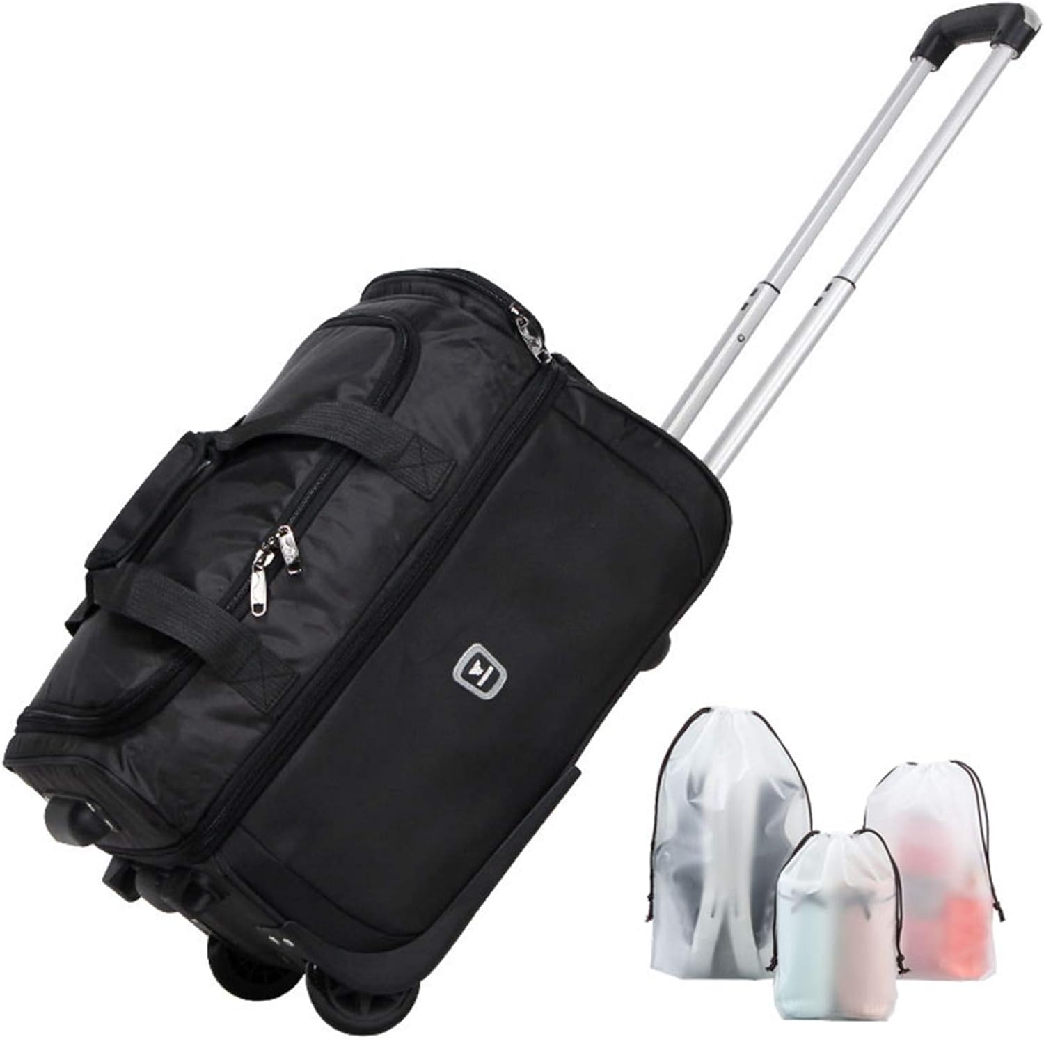 ボストンキャリー リュック 機内持ち込み 大容量 防水 静音 おしゃれ ビジネス 小型 3way キャスター付き 2輪 旅行バッグ スーツケース 巾着袋贈り ジム 修学旅行 出張 通学｜Funny Life 店
