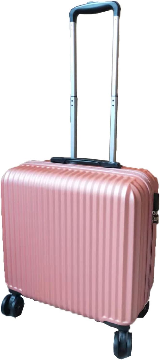 スーツケース キャリーケース 機内持ち込み 30L キャリーバッグ ファスナー式 超軽量 小型 耐衝撃 静音 ダブルキャスター 360度回転 旅行 ビジネス 出張 ピンク SSサイズ（1-2泊）