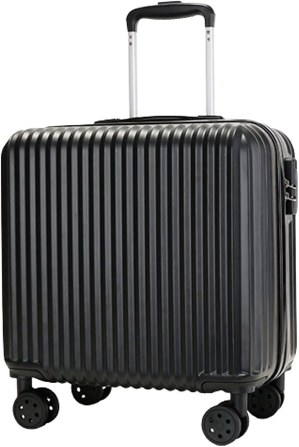 スーツケース キャリーケース 機内持ち込み 30L キャリーバッグ ファスナー式 超軽量 小型 耐衝撃 静音 ダブルキャスター 360度回転 旅行 ビジネス 出張 ブラック SSサイズ（1-2泊）｜Funny Life 店