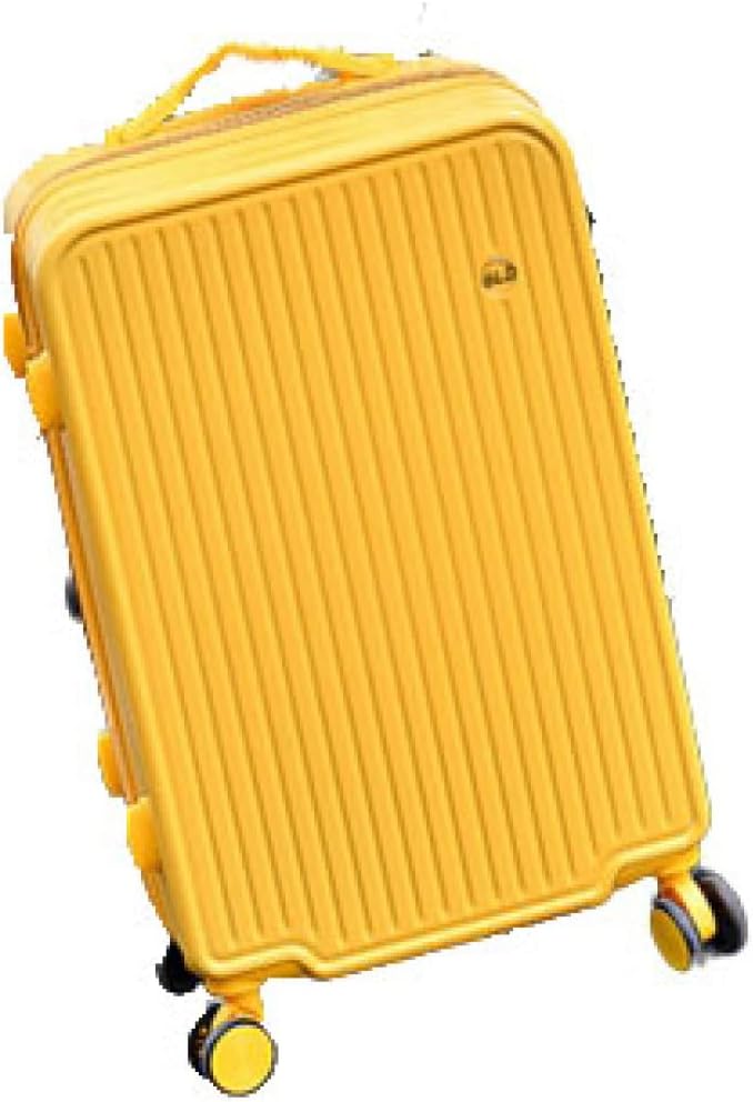 スーツケース キャリーケース 機内持ち込み 35L キャリーバッグ ファスナー式 超軽量 小型 耐衝撃 静音 ダブルキャスター 360度回転 旅行 ビジネス 出張 イエロー Sサイズ(1-3泊)|Funny Life 店
