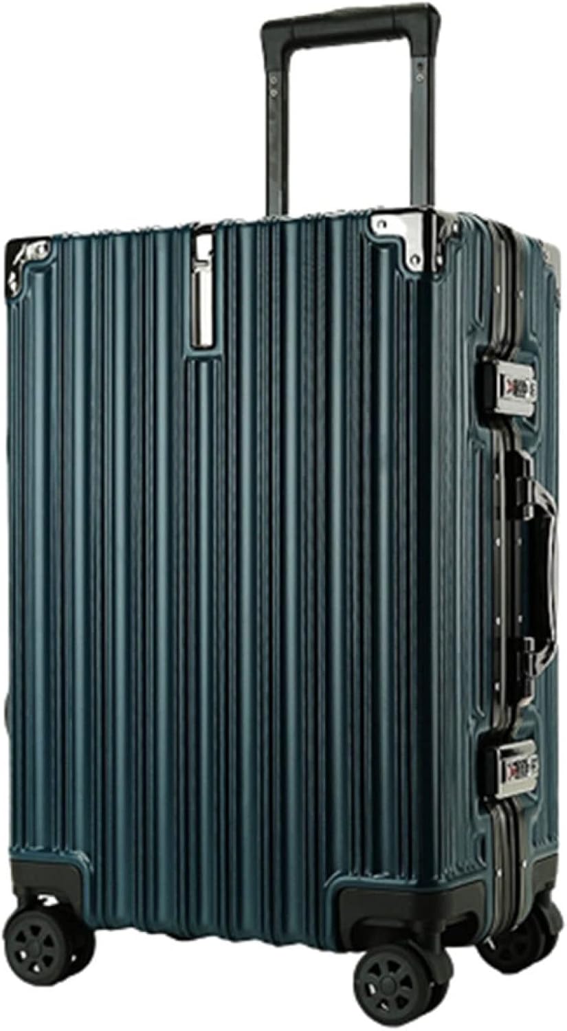 スーツケース キャリーケース 60L キャリーバッグ TSAロック搭載 アルミフレーム 超軽量 大型 耐衝撃 静音 ダブルキャスター 360度回転 旅行 ビジネス 出張 Sサイズ 1-3泊 グリーン｜Funny Life 店