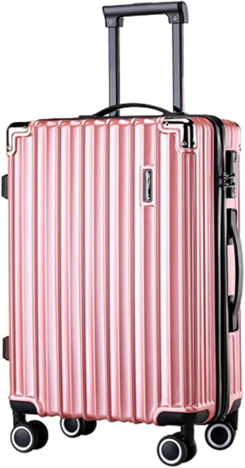 スーツケース キャリーケース 65L キャリーバッグ ファスナー式 超軽量 大型 耐衝撃 静音 ダブルキャスター 360度回転 旅行 ビジネス 出張 ピンク Lサイズ（6-8泊）