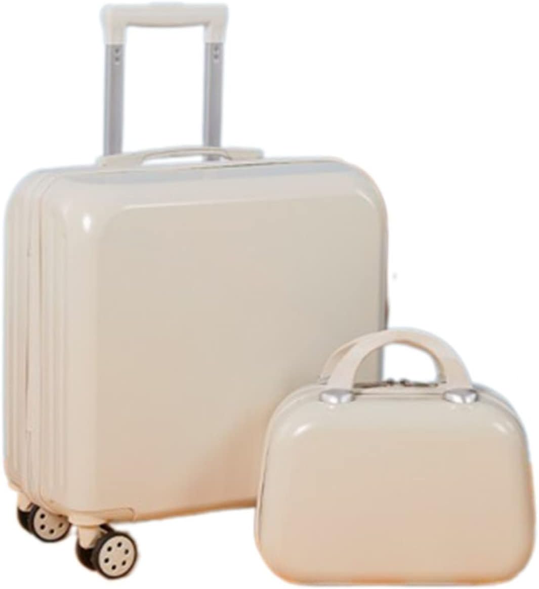 スーツケース キャリーケース 機内持ち込み 30L キャリーバッグ ファスナー式 超軽量 小型 耐衝撃 静音 ダブルキャスター 360度回転 旅行 ビジネス 出張 ハンドバッグ付き ホワイト SSサイ