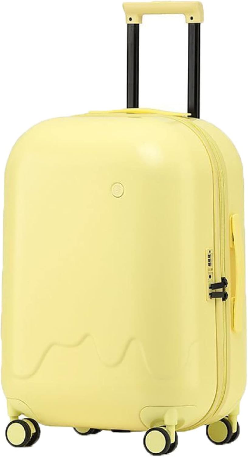 スーツケース キャリーケース 60L キャリーバッグ USB充電口 TSAロック搭載 ファスナー式 超軽量 大型 耐衝撃 静音 ダブルキャスター 360度回転 旅行 ビジネス 出張 イエロー Lサイズ