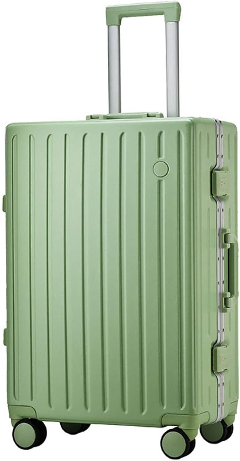 スーツケース キャリーケース 50L キャリーバッグ TSAロック搭載 アルミフレーム 超軽量 大型 耐衝撃 静音 ダブルキャスター 360度回転 旅行 ビジネス 出張 グリーン Mサイズ（3-5泊）