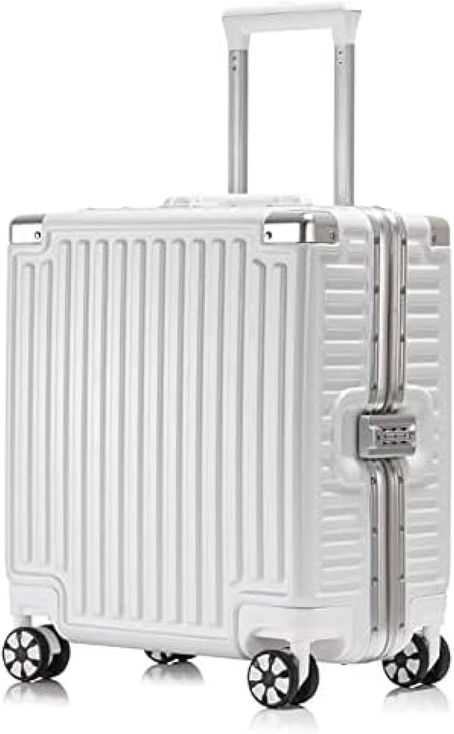 キャリーケース 機内持ち込み スーツケース キャリーバッグ 2泊3日 white 23.5&times;37.5&times;42cm 小型便利 ダブルキャスター 耐衝撃 360度回転 TSAローク搭載 旅行 ビジネス 出張｜Funny Life 店