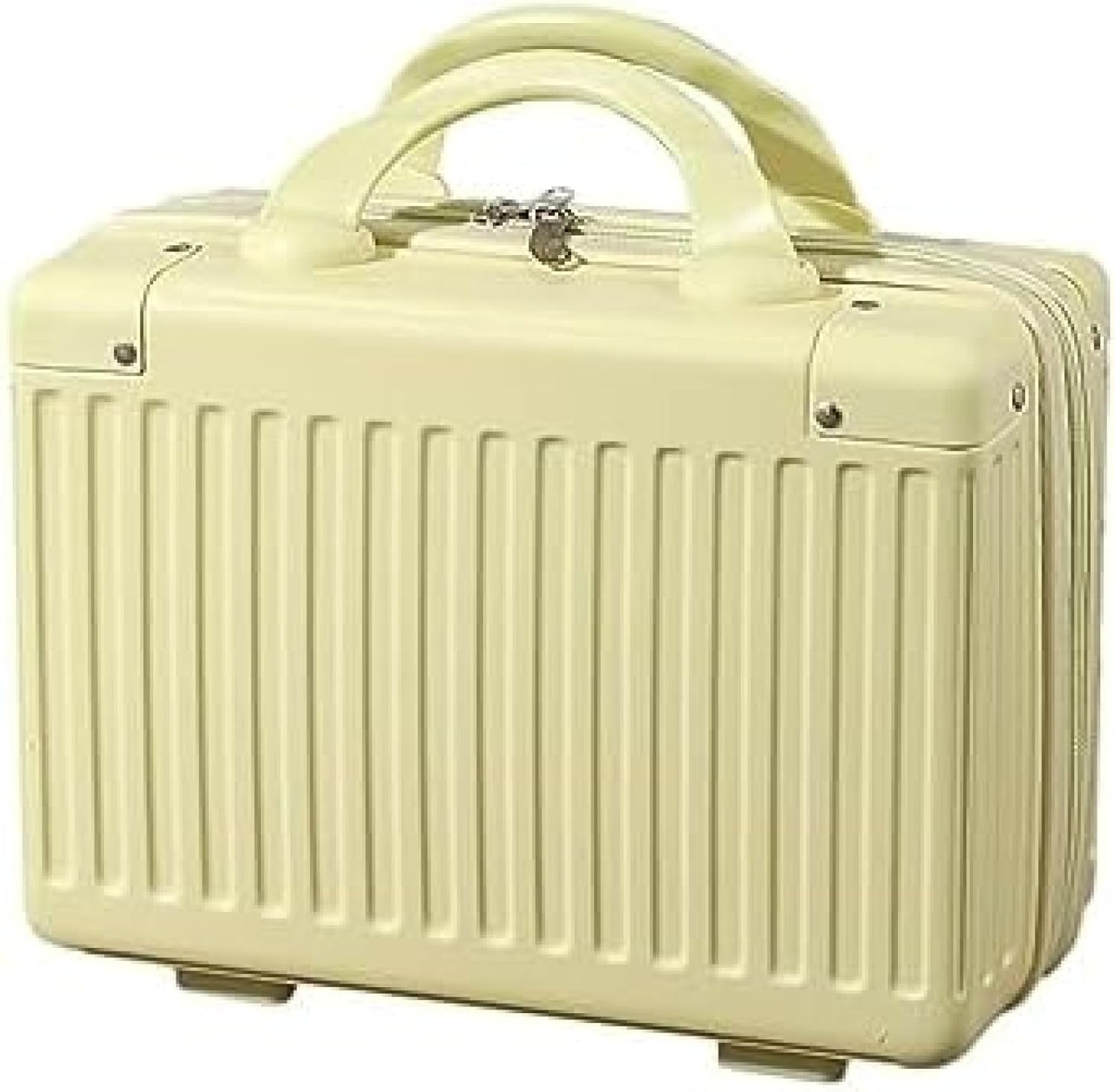 ミニスーツケース イエロー 31×23×15cm 小物入れ 可愛い 小型 機内持ち込み 軽量 大容量 メイクケース キャリーバッグ キャリーケース ミニ ハンドバッグ 防水 耐用 携帯便利 おしゃれ