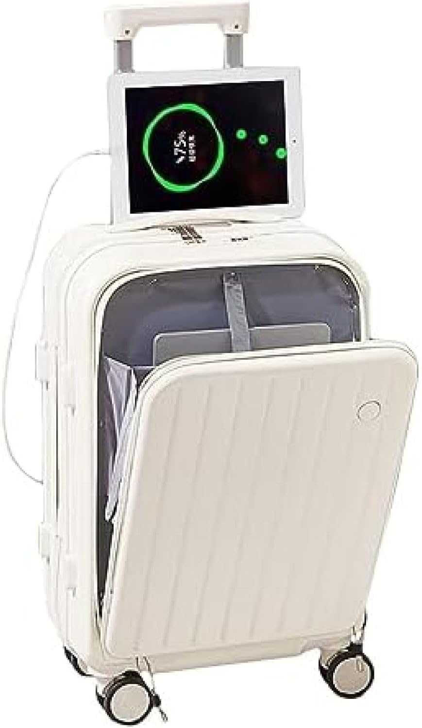旅行バッグ 白いこと 【L 大きさ】約60L 託送止むを得ず 機内持ち込み キャリーバッグ 持ちはこび入れもの 好いたらしい 向こう正面開けっ広げ USB界面 優勝杯保持者 ダブルキャスター マイコン材質 耐衝撃 大型