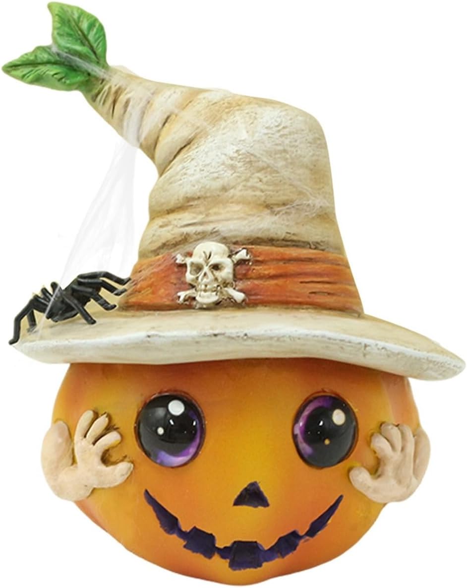 ガーデニング ガーデンオブジェ カボチャ ハロウィーン 置き物 かわいい 庭 オーナメント 樹脂 庭の飾り アウトドア 防水 耐久性 カントリー雑貨 園芸用品 インテリア プレゼント 帽子南瓜