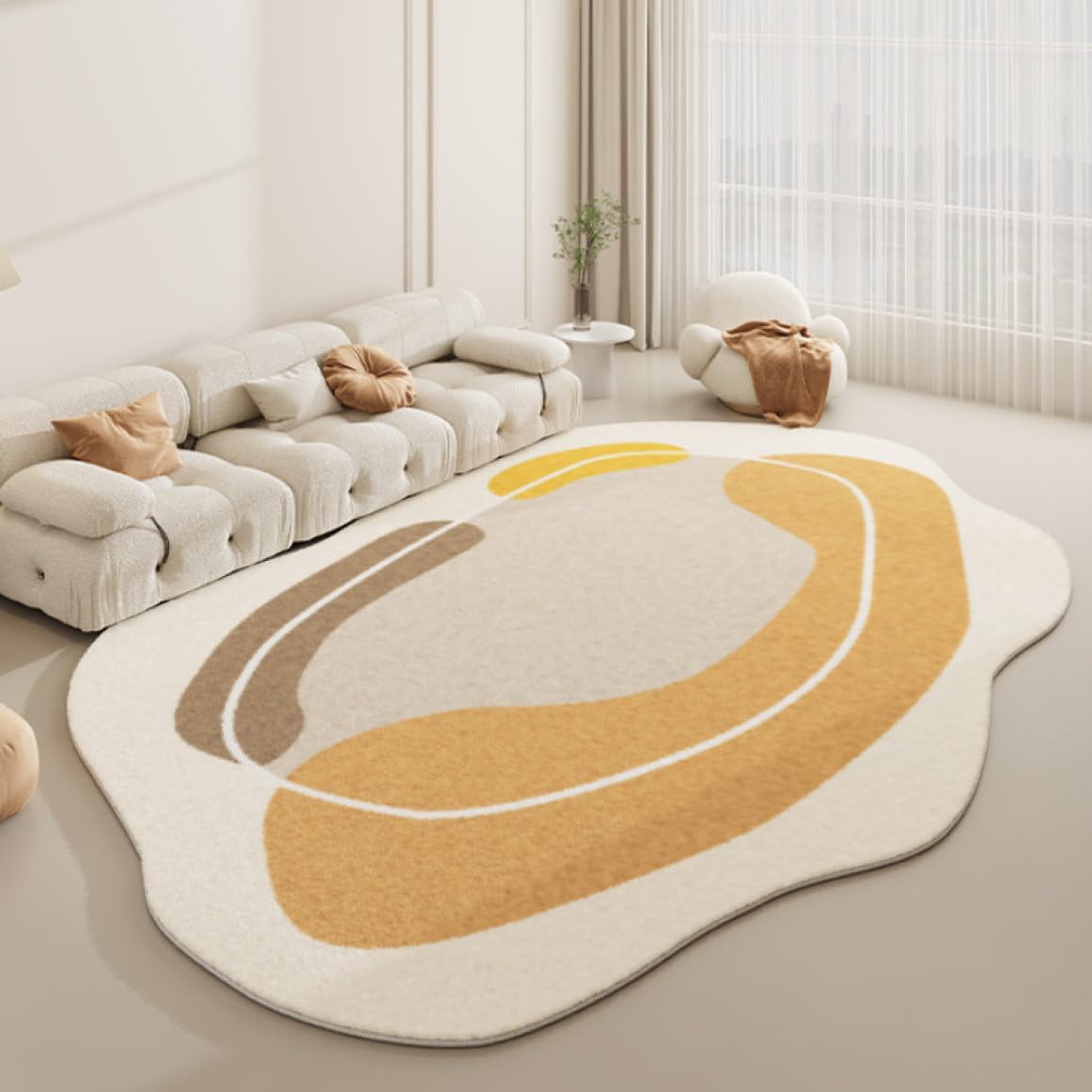 ラグ カーペット 絨毯 洗えるラグ 北欧 滑り止め 60x90cm ラグマット 3畳 4.5畳 ふゅ規則模様 おしゃれ シャギーラグ マット 柄２４ 防ダニ 抗菌防臭 軽量 掃除易い センターラグ 防