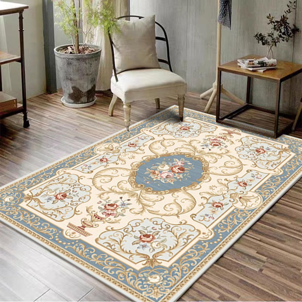 ペルシャ絨毯風 カーペット ペルシャ柄 ラグ 花柄 北欧風 レトロ 120x180cm ペルシャ風 絨毯 ヴィンテージ エスニック オリエンタル センターラグ インテリア マット オシャレ 四季通用