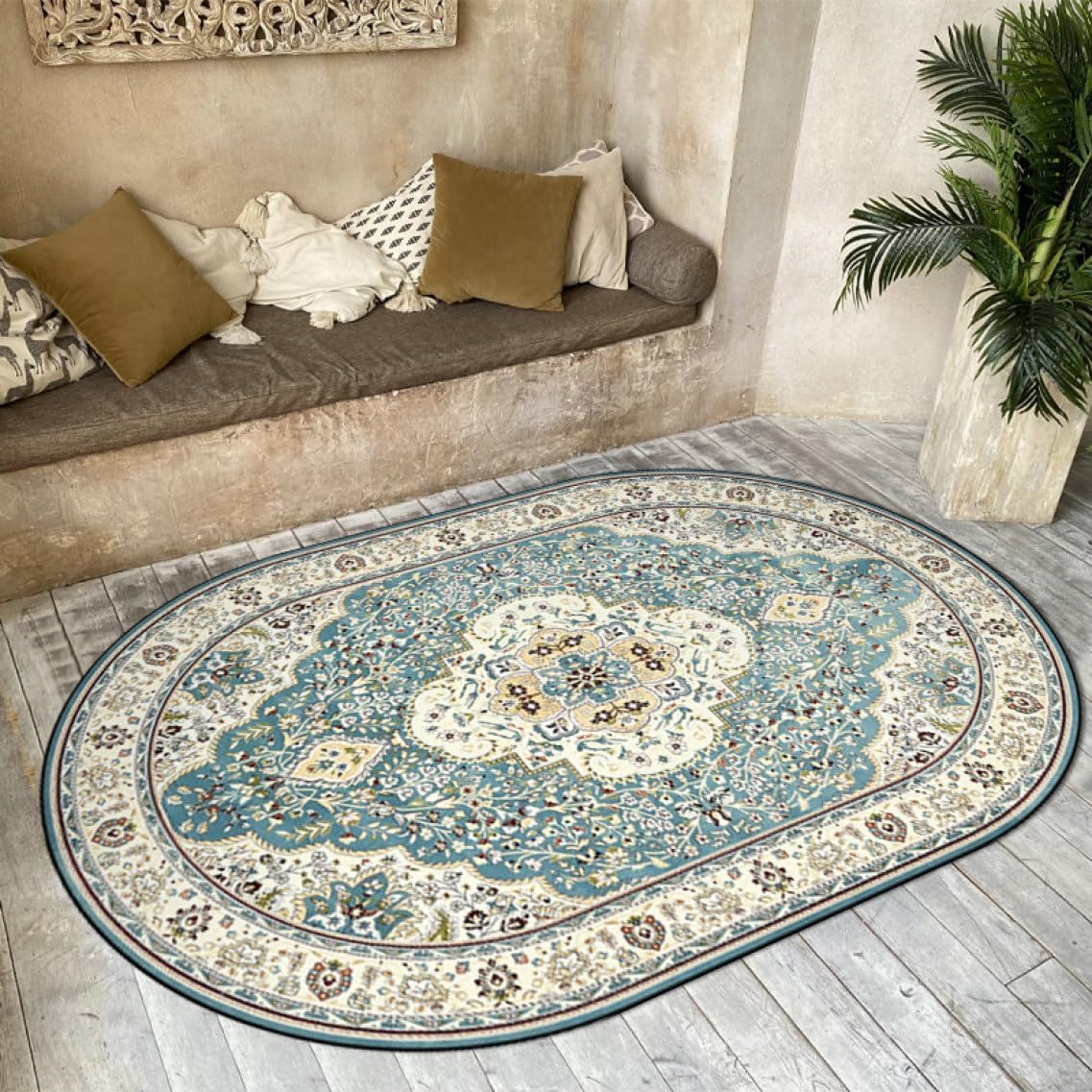 楕円面形 引っ敷き 今めかしい 引っ敷き イラン引っ敷き風 200*300 引っ敷き エスニック ベルギー風 引っ敷き 今めかしい レトロ 楕円面形つや消し 北欧風 色つや03 引っ敷き 上滑り打ちきり付き添い人 四季通じる 軽さ