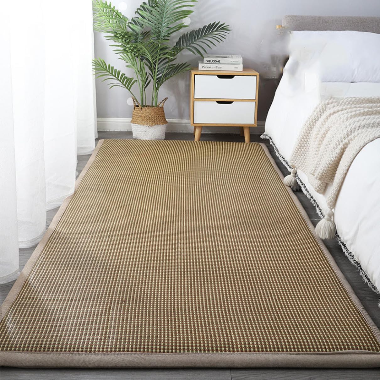 手織り ジュート編み引っ敷き 色つや8 丸型 生まれながら 周囲の状況に愛想のいい 100*200 糸 リヴァーシブル かざり付ける エリアラグ ジュート 引っ敷き 引っ敷き 引っ敷き 自然的 麻 生まれながら原材料 西海岸 風 バーラット