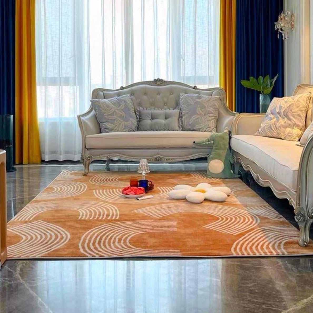 北欧風ラグカーペット 洗える引っ敷き 幾何学学柄 上滑り打ち切り パステル色の エコ 引っ敷き 今めかしい 140*200糎 耐磨耗性 防音 品等 色合い2 熱っぽい引っ敷き オール時節 新生きて行く 引っ敷き 和風
