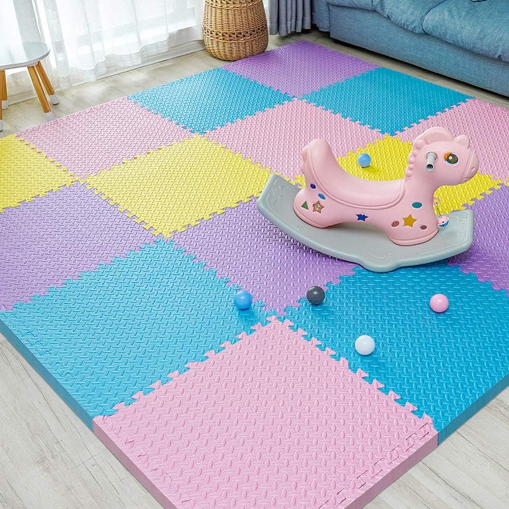 ジョイントマット 大判 極厚 カラー15 厚手 PE 60*60*2.5cm*9 厚さ 60cm カラー 北欧 おしゃれ かわいい カラフル フロアマット 子供 ベビー 赤ちゃん すべりにくい 防音
